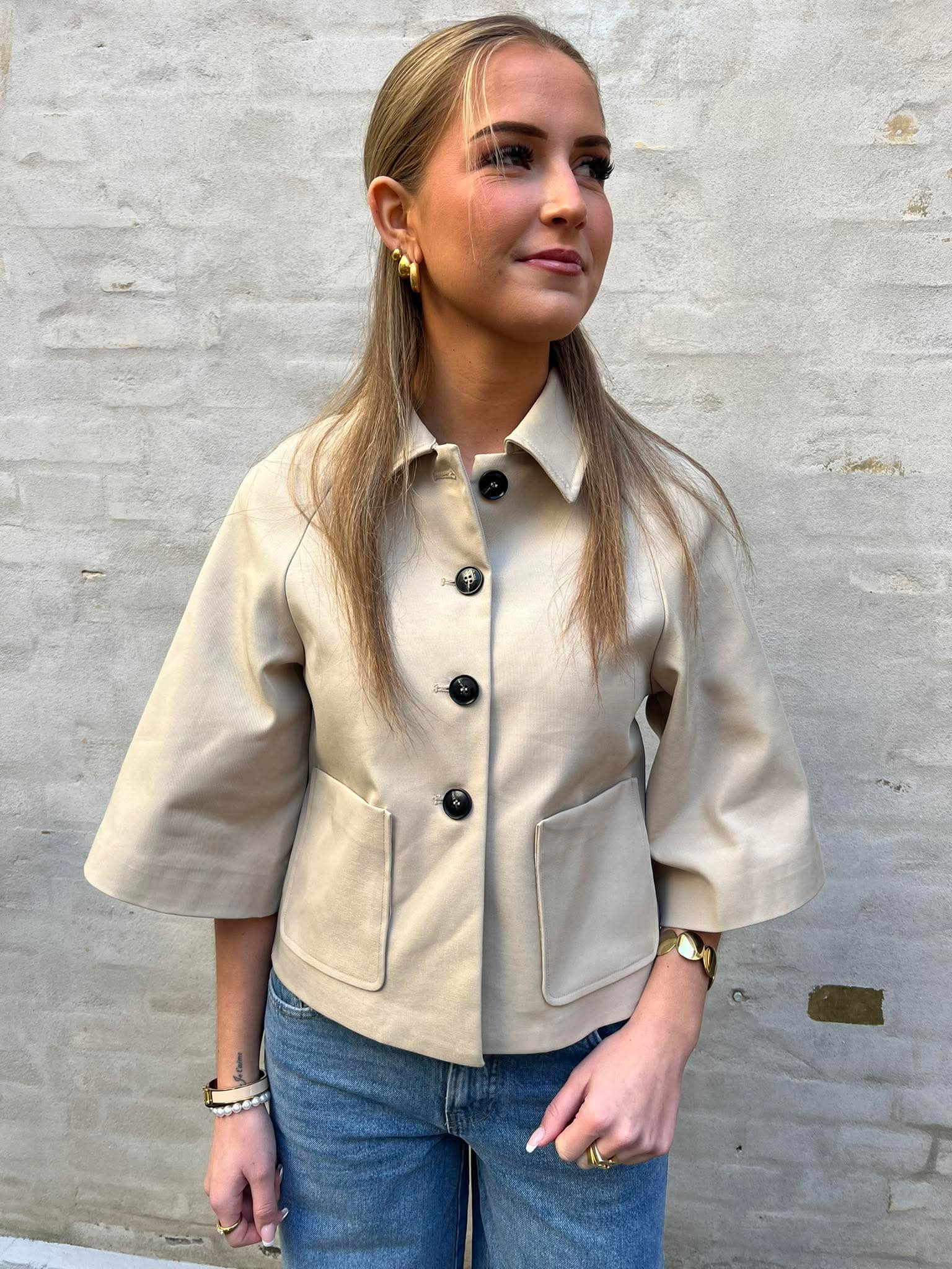 Rosemma Trench Mini Jacket - Beige