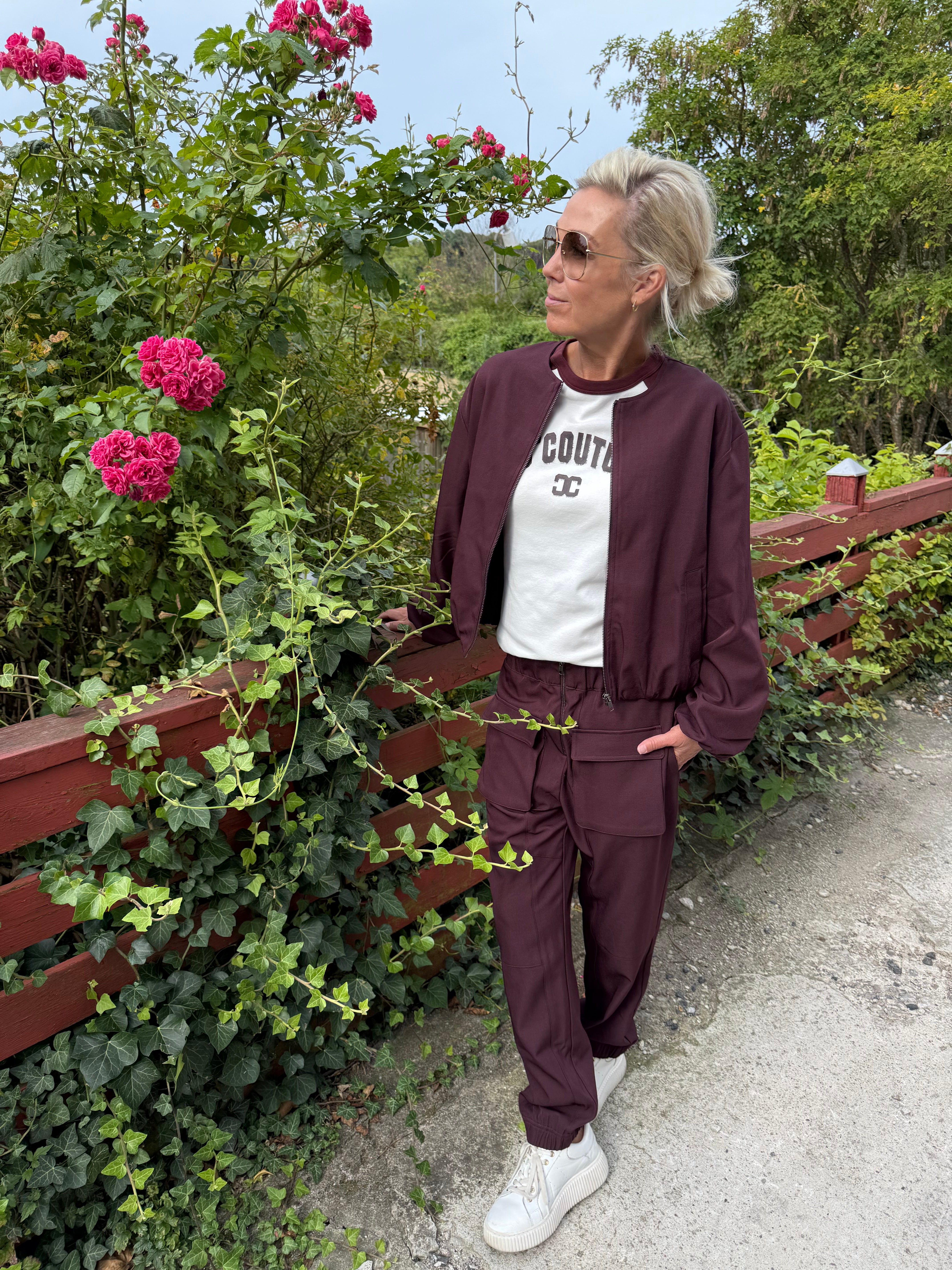 Luna Balloon Zip Jacket - Winered