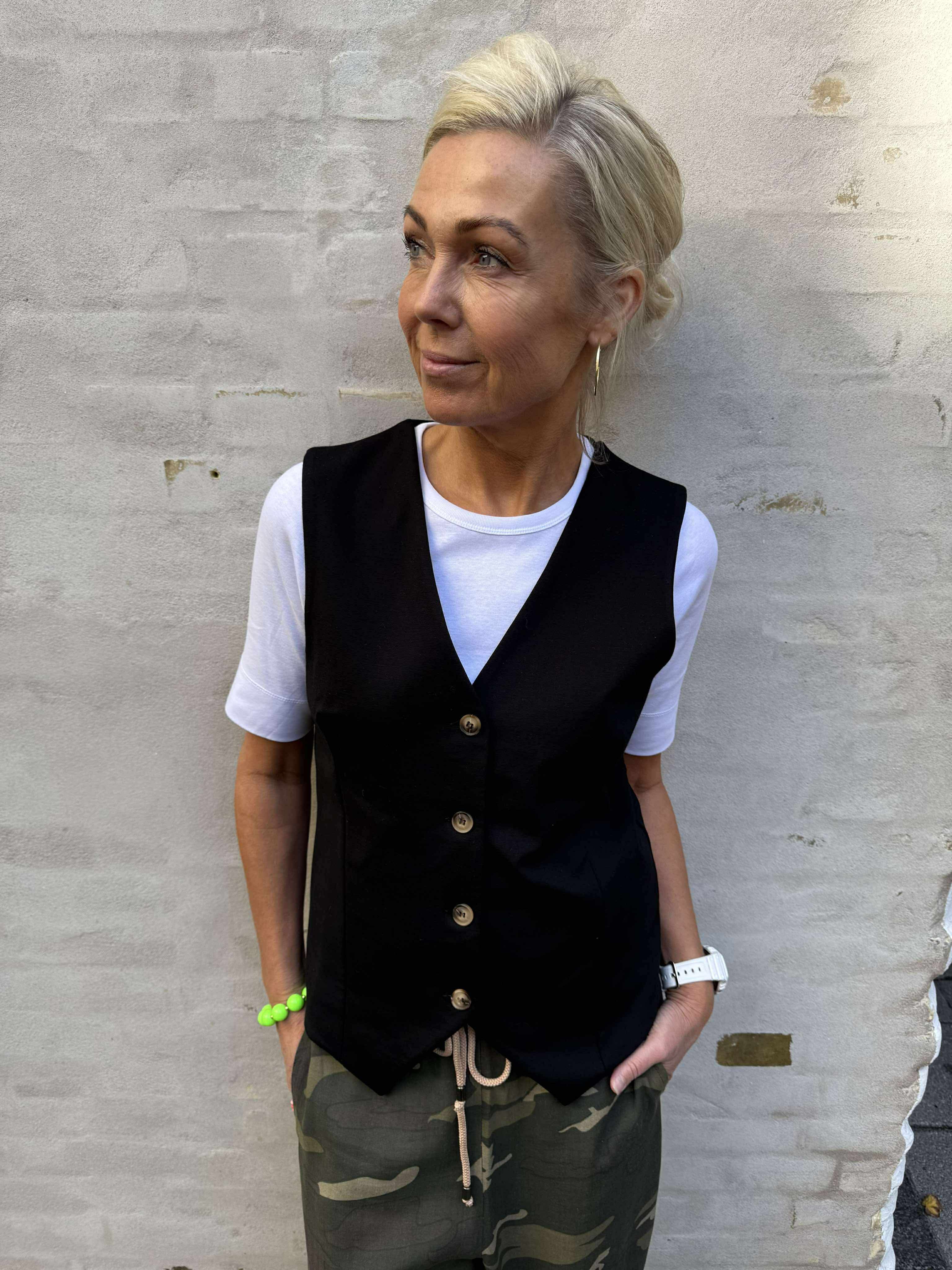 DAVI casual vest - Black