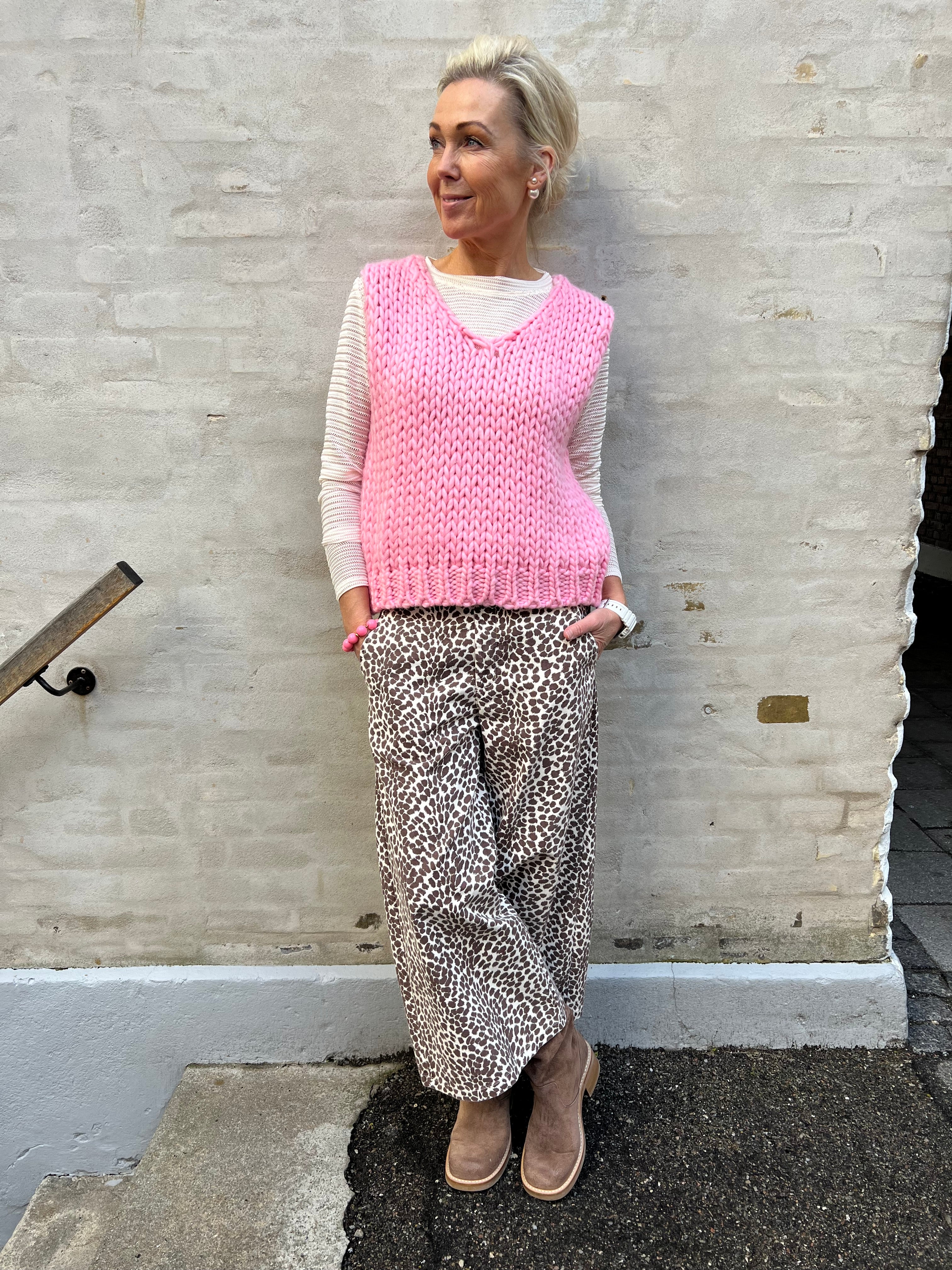 Rudi Knit Vest - Baby Pink