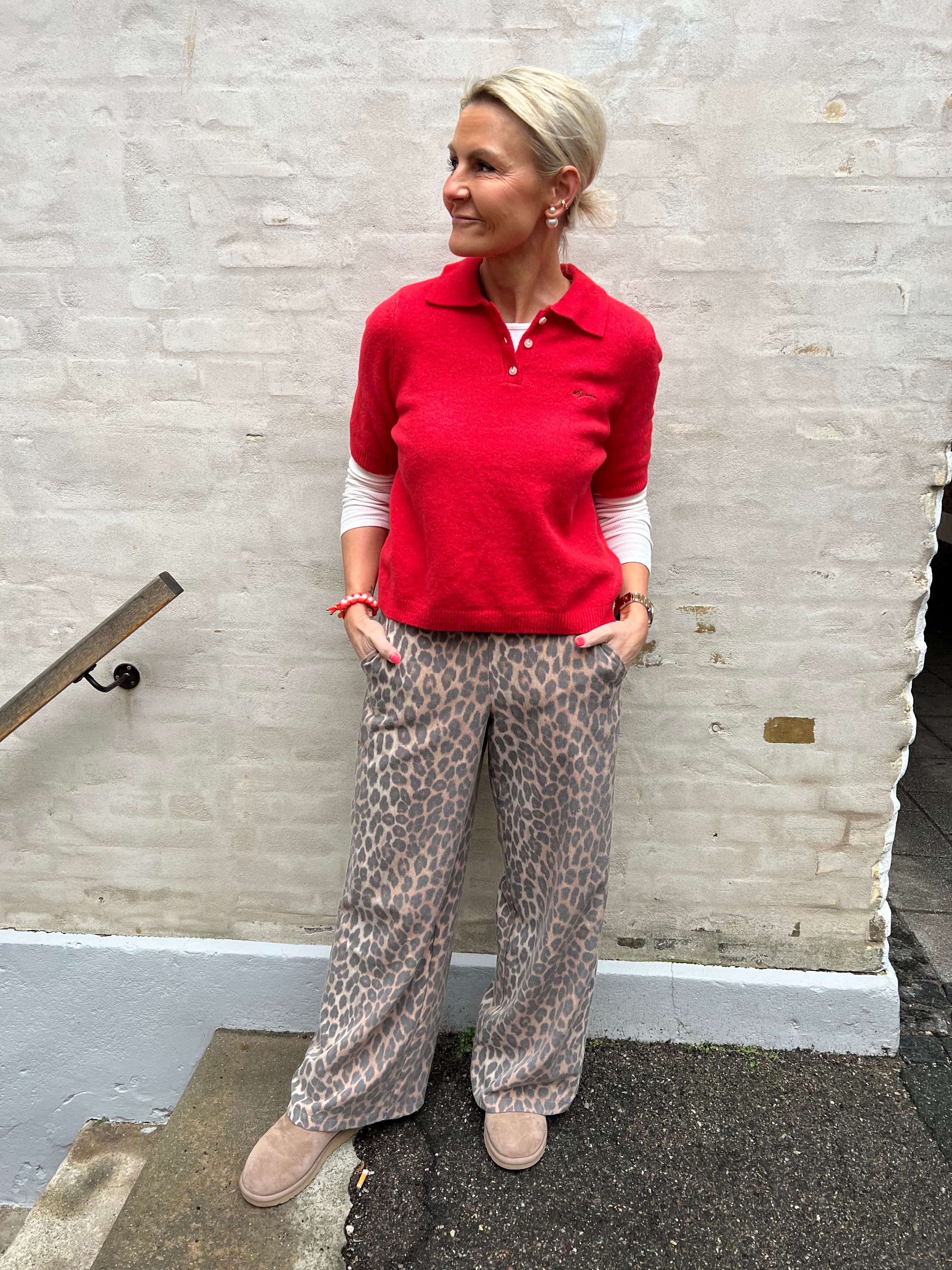 DEBBIE SS Knit Polo - Poinsettia