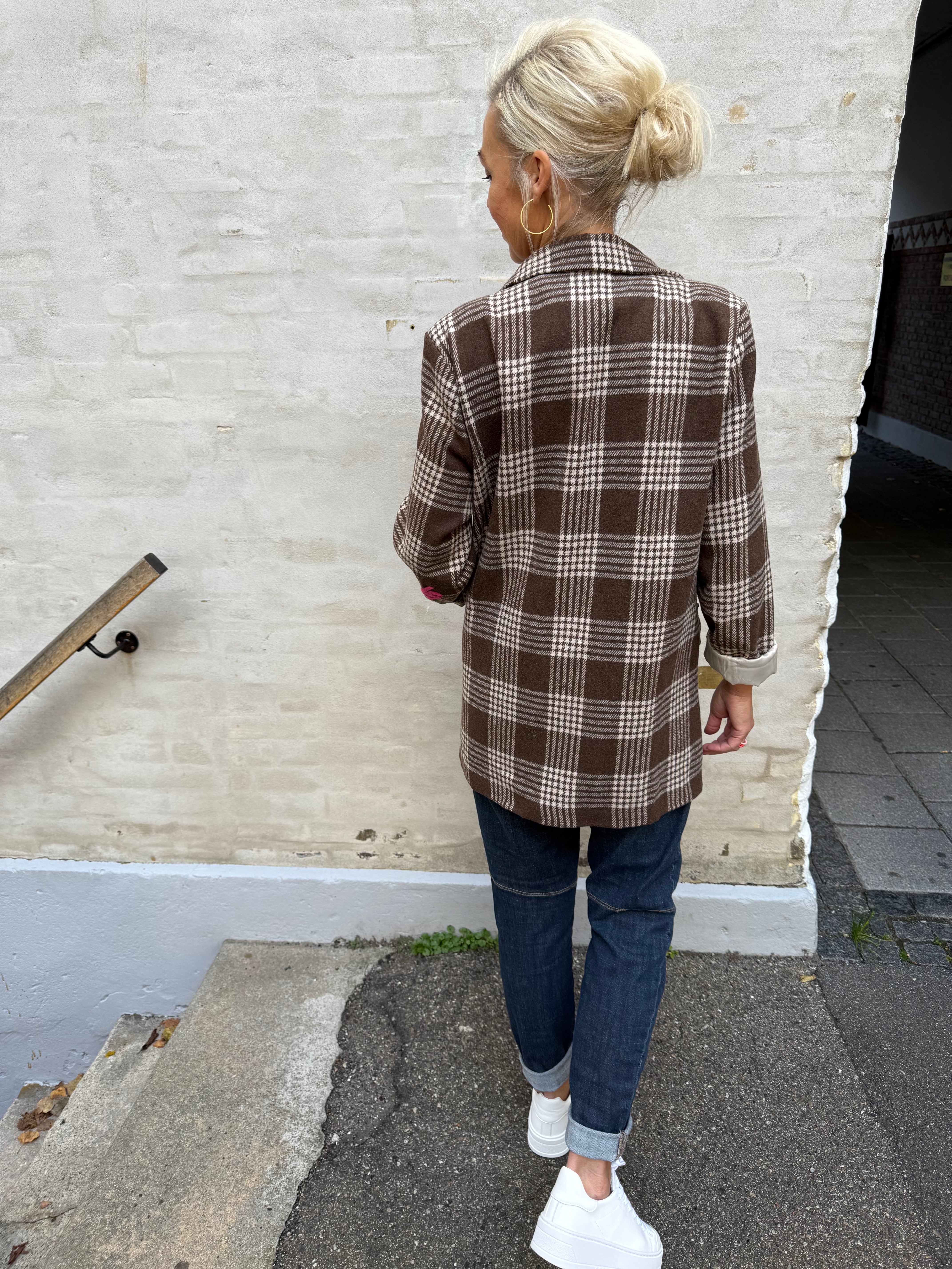 Gia Blazer - Dark Brown Check