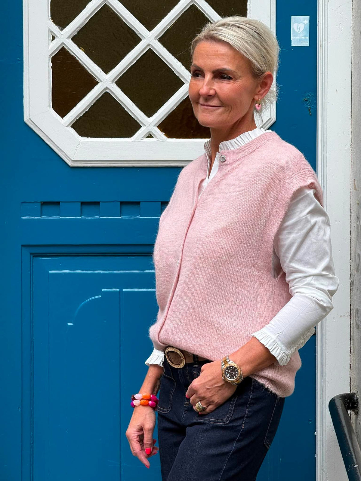FQDIDO VEST - Pale Mauve Melange