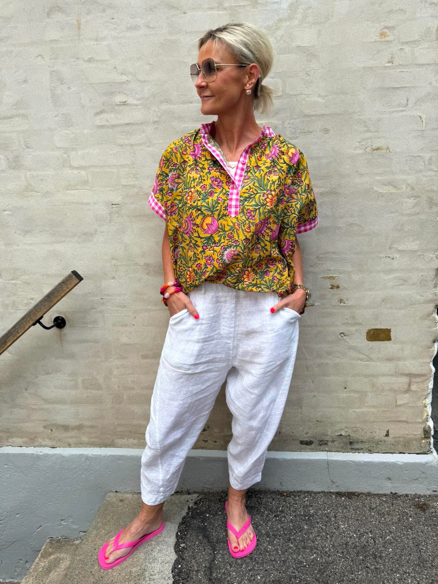 Vera Linen Pants - Optical White