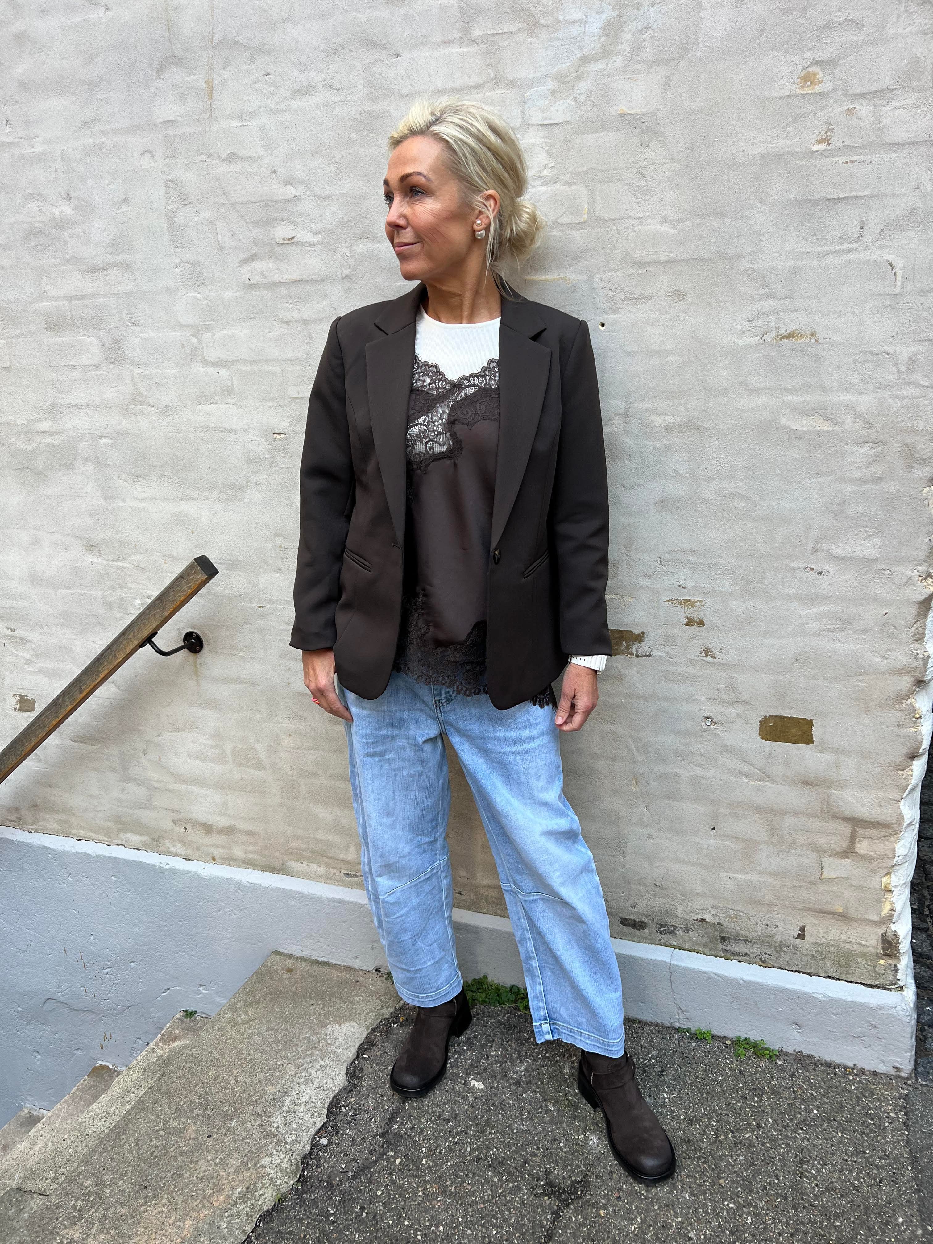 Francine Suit Blazer - Dark Brown