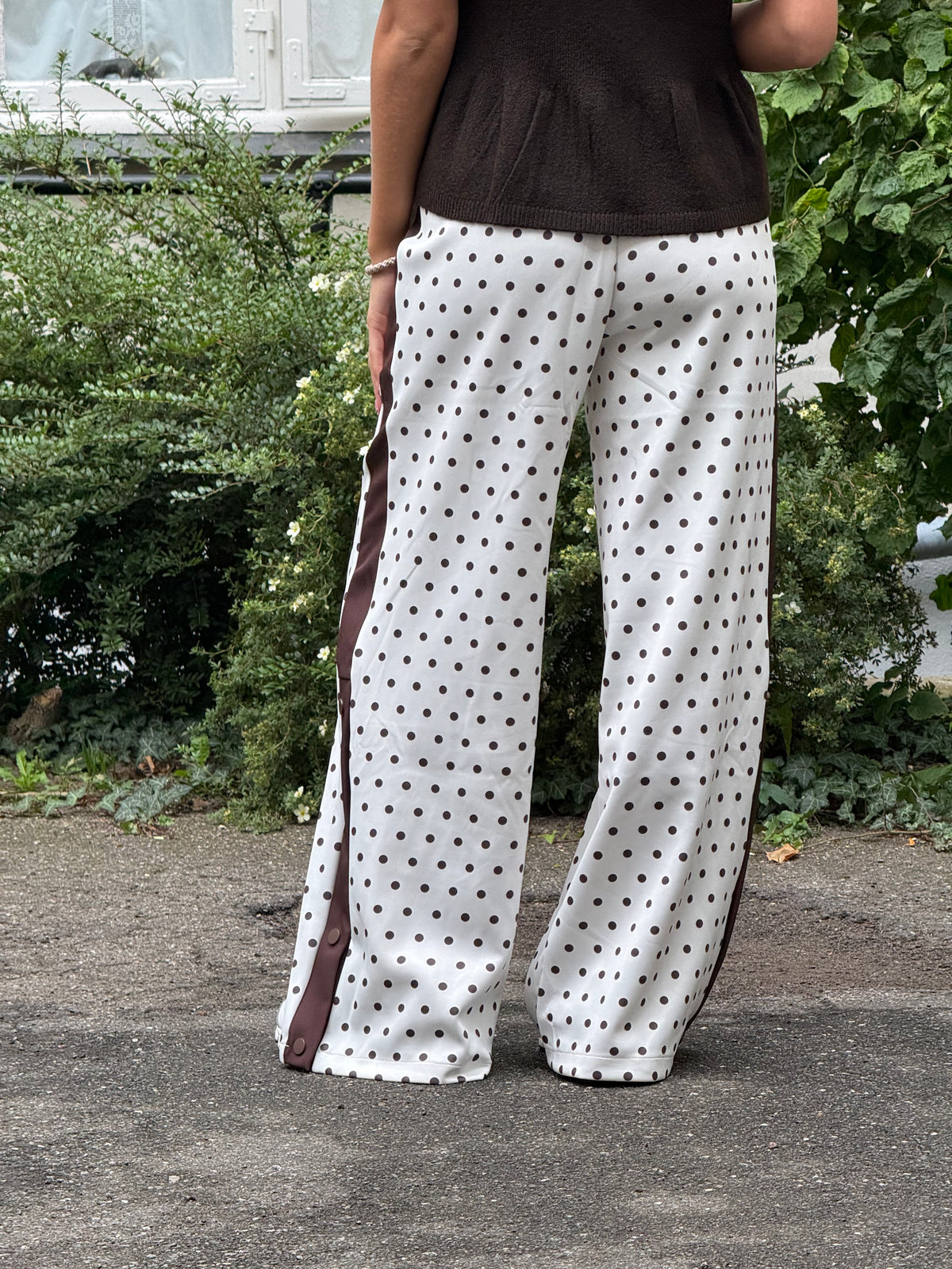 Meggie Dot Track Suit Pants - Off White