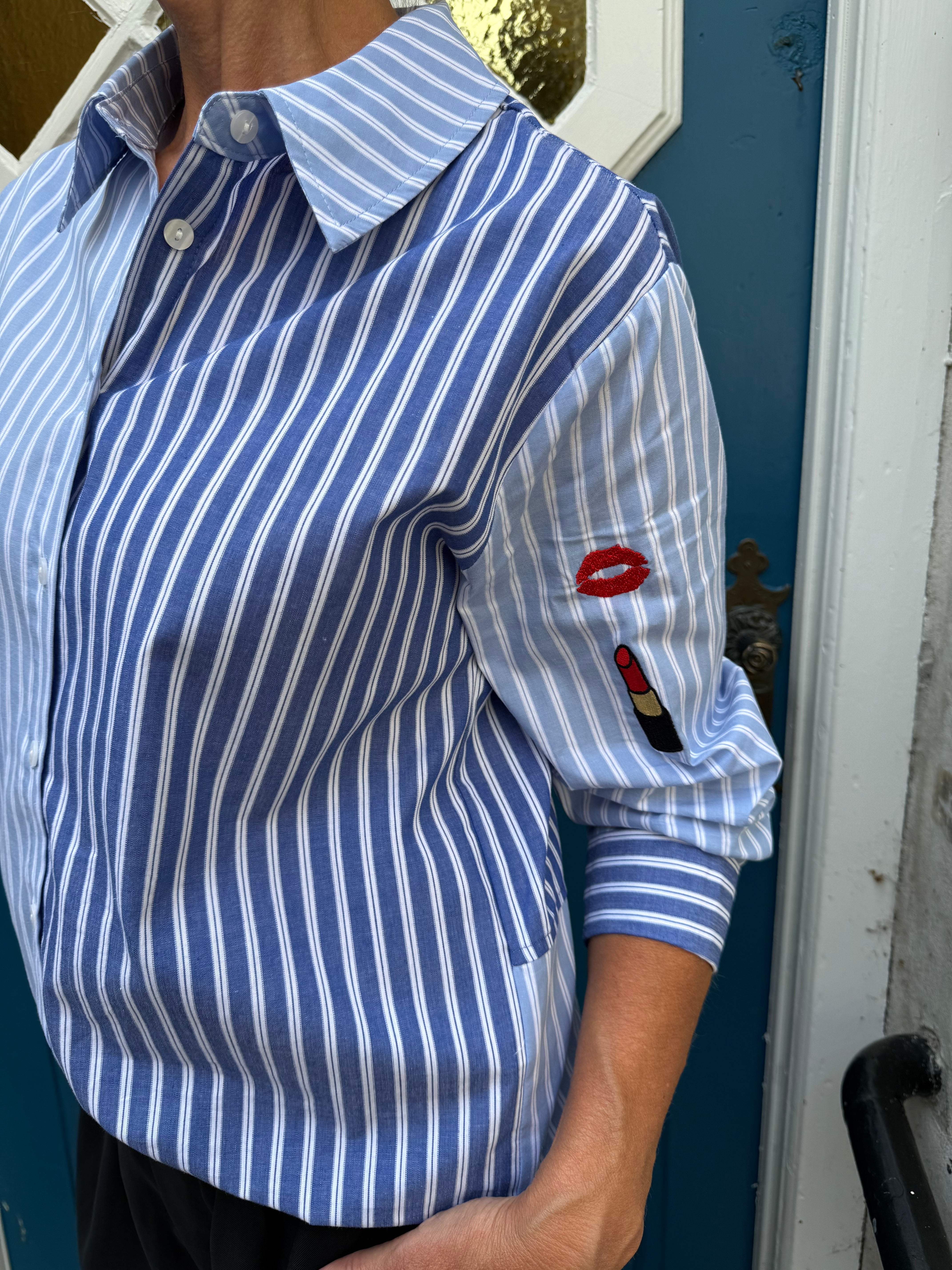 Abila Shirt - Blue/White Stripe