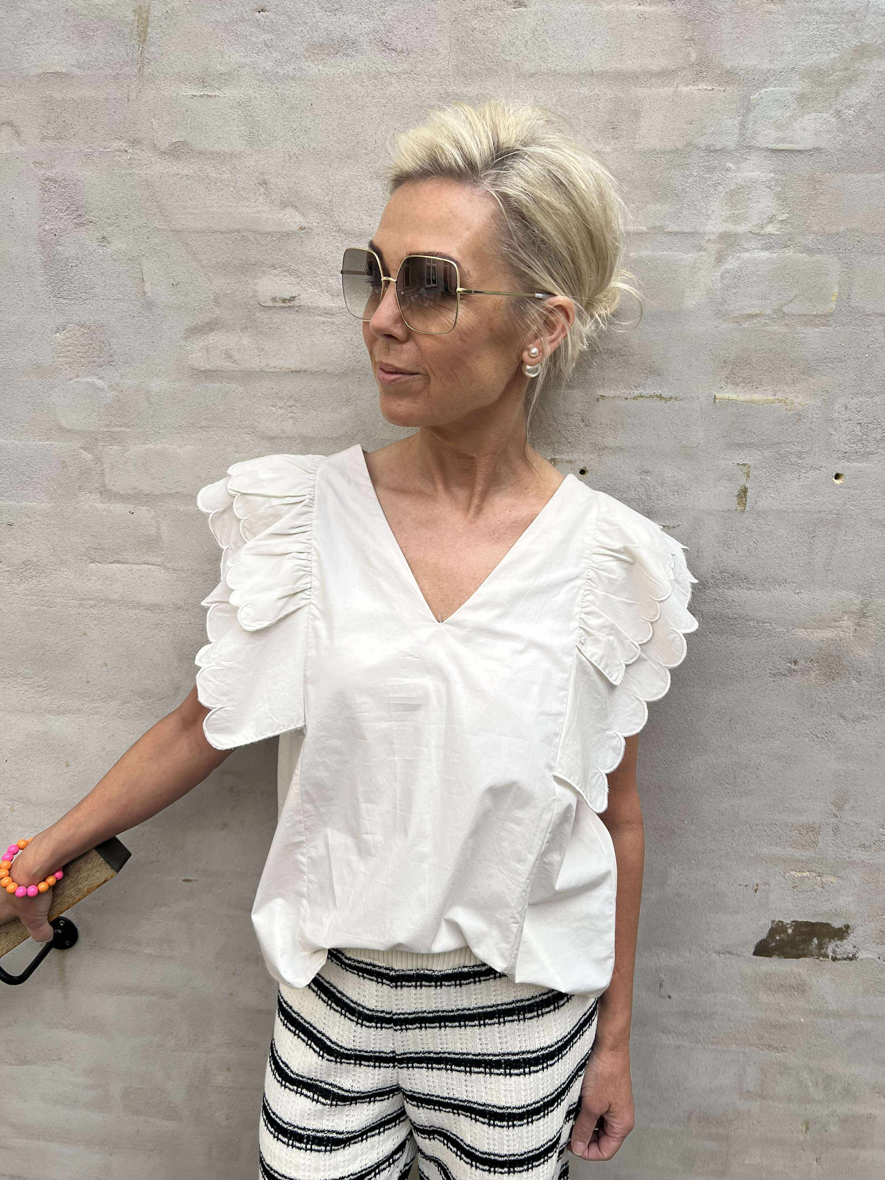 Hope Papaya nour s/s top white sand