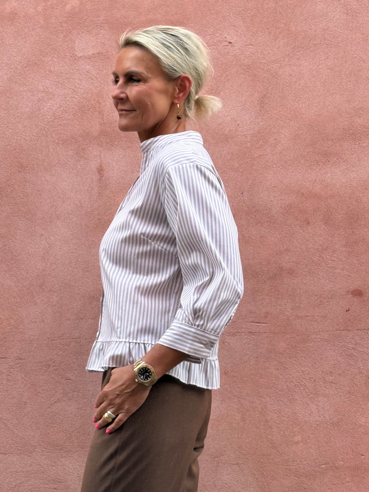 L´amour Shirt - Beige Stripe