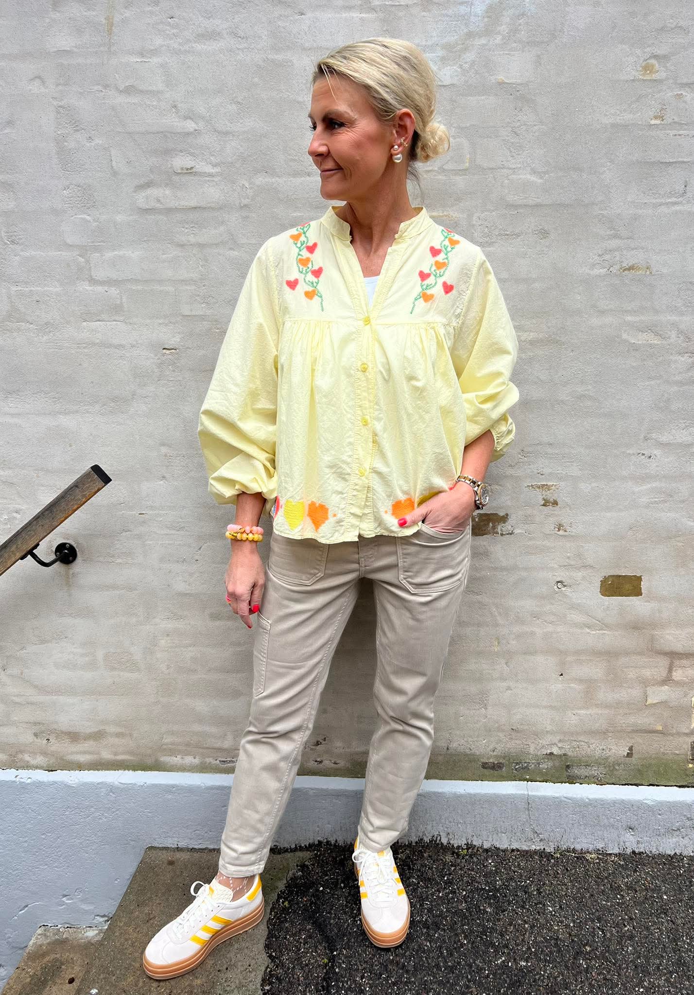 Charlie Boyfriend Cargo - Beige tvättad