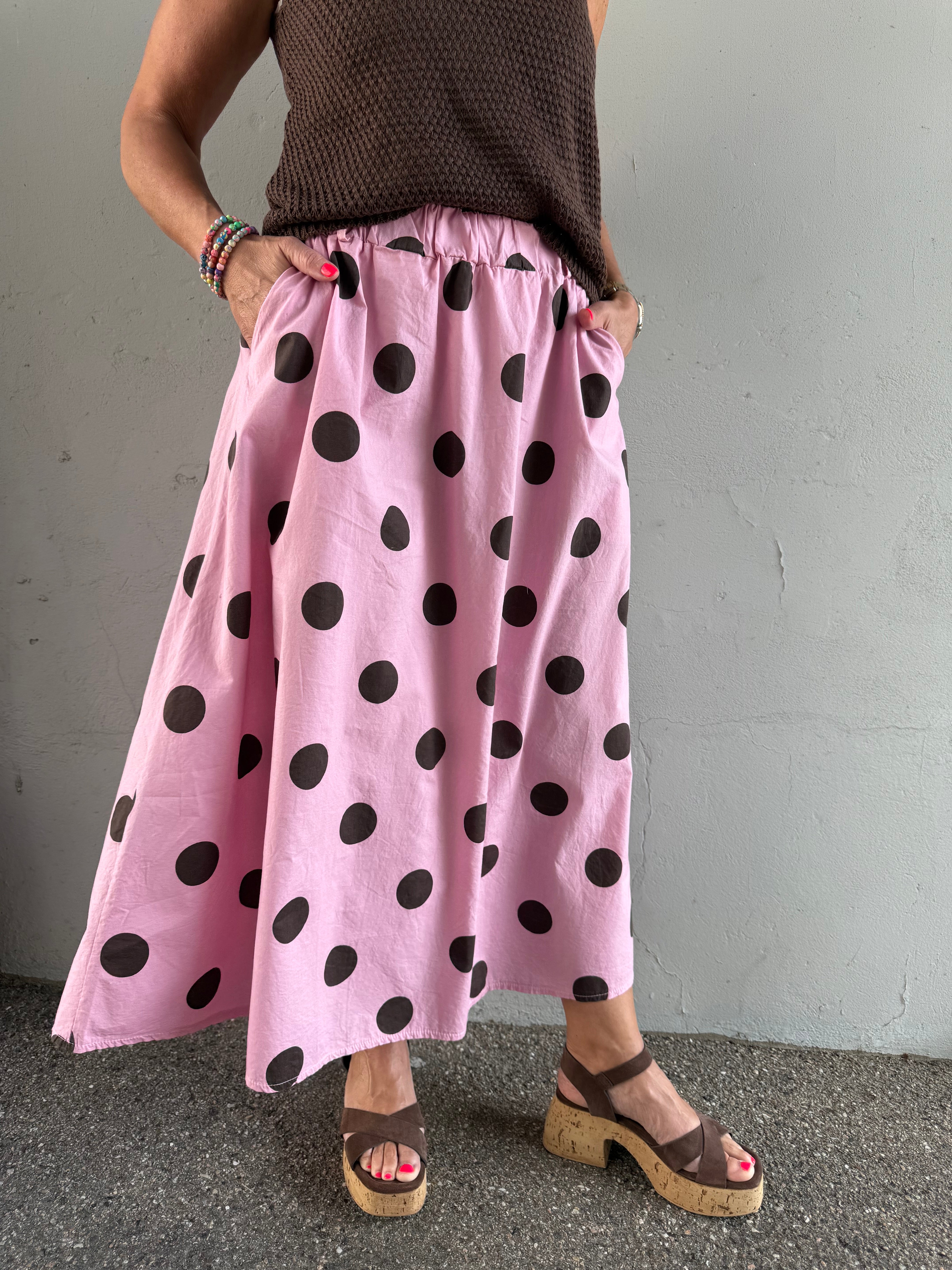 ABBIE Skirt - Rose Dot