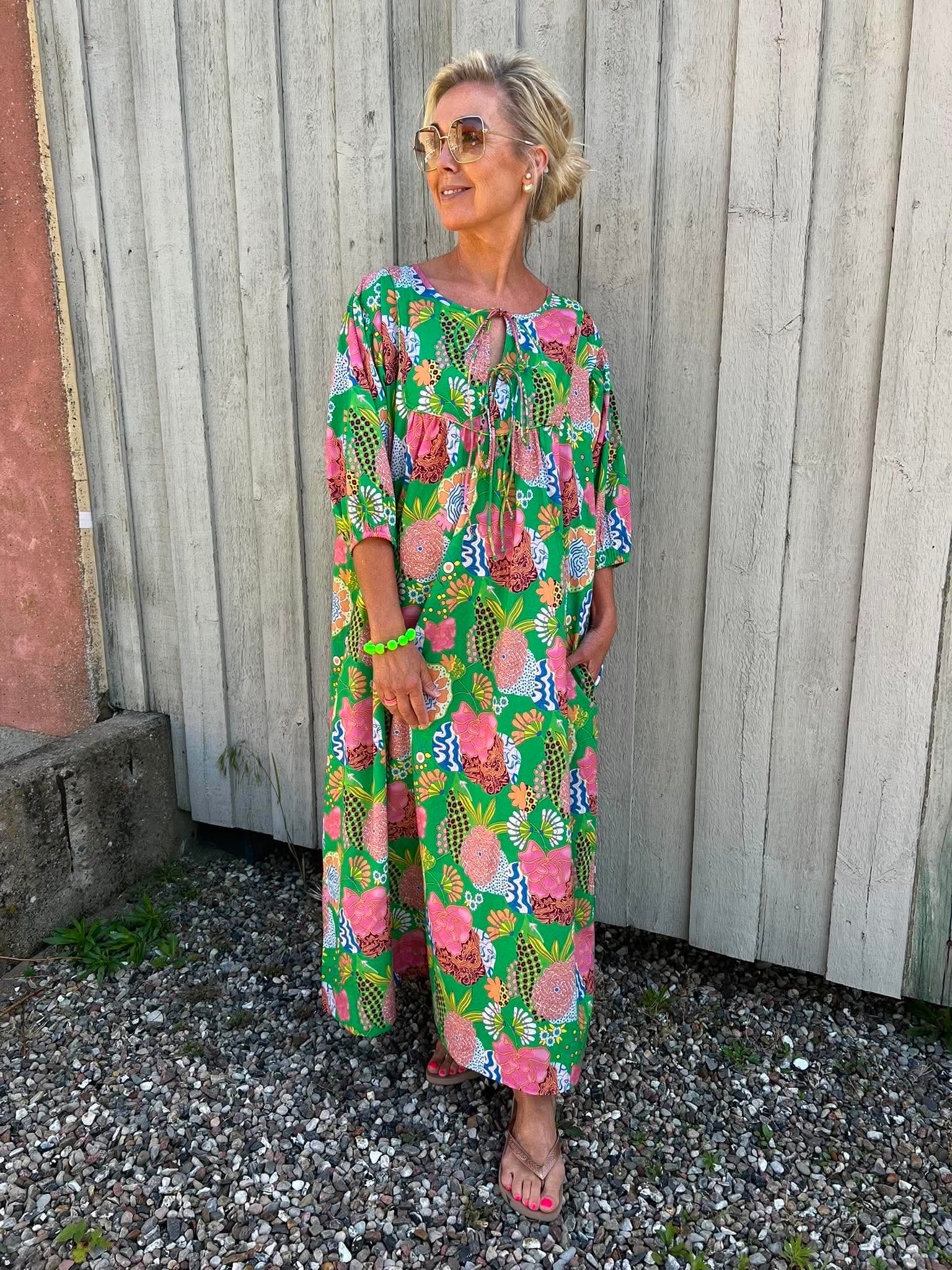 Capri Dress - Green Print