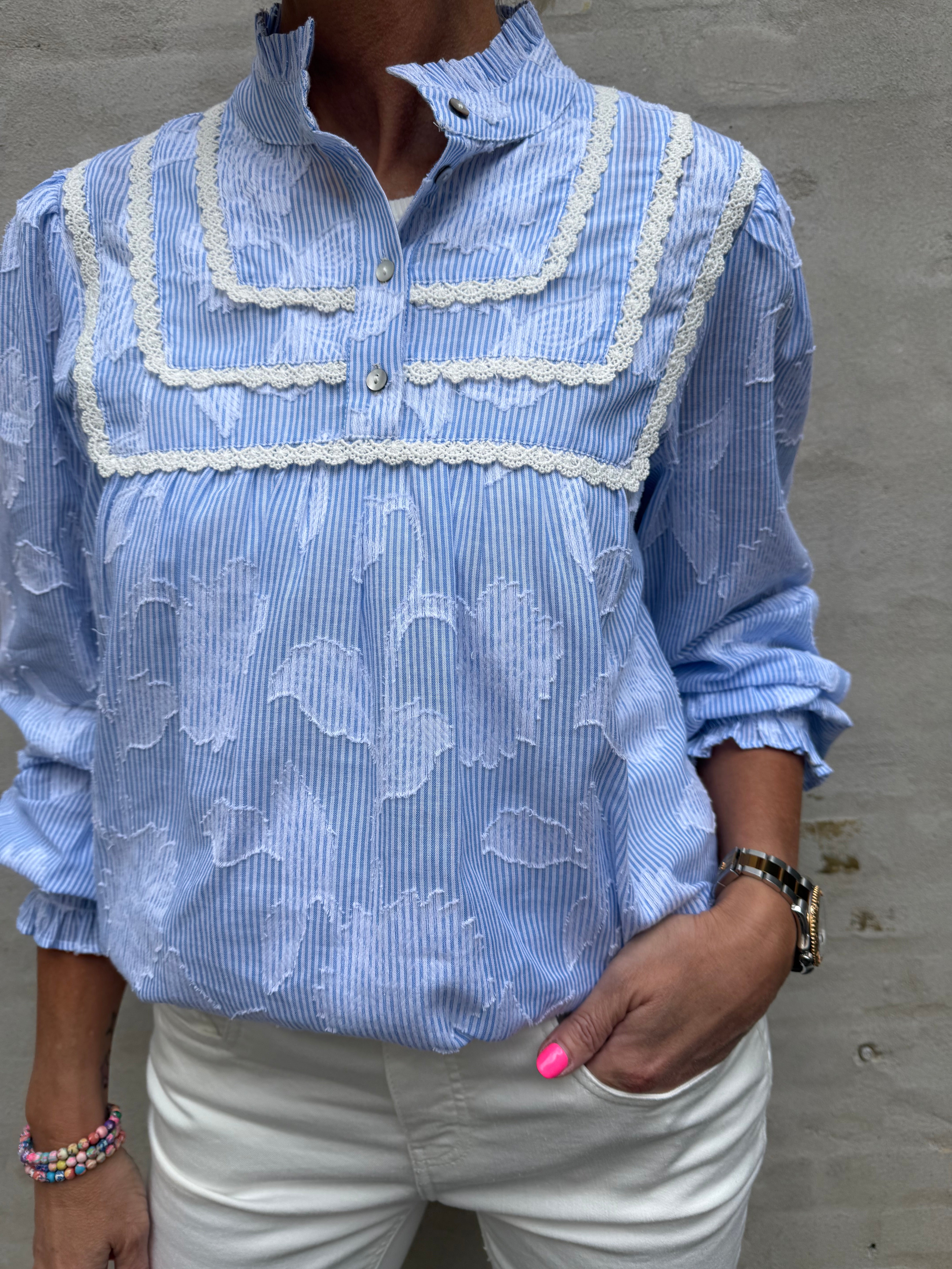 Isabella Shirt - Blue Stripe