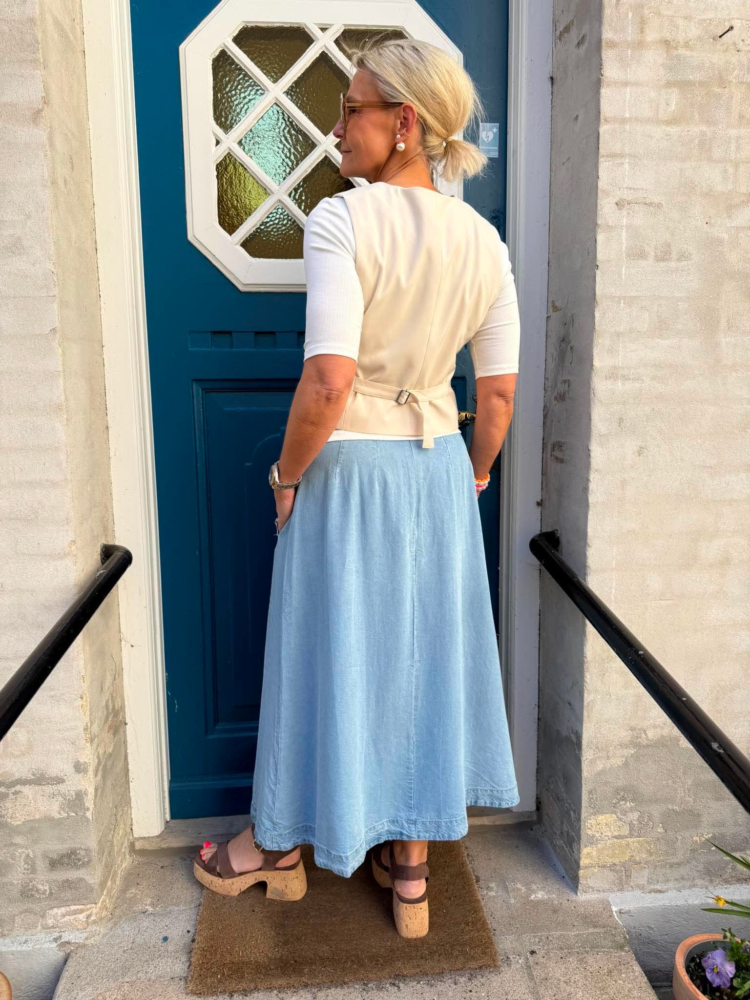 Nalina Waistcoat - Whitecap