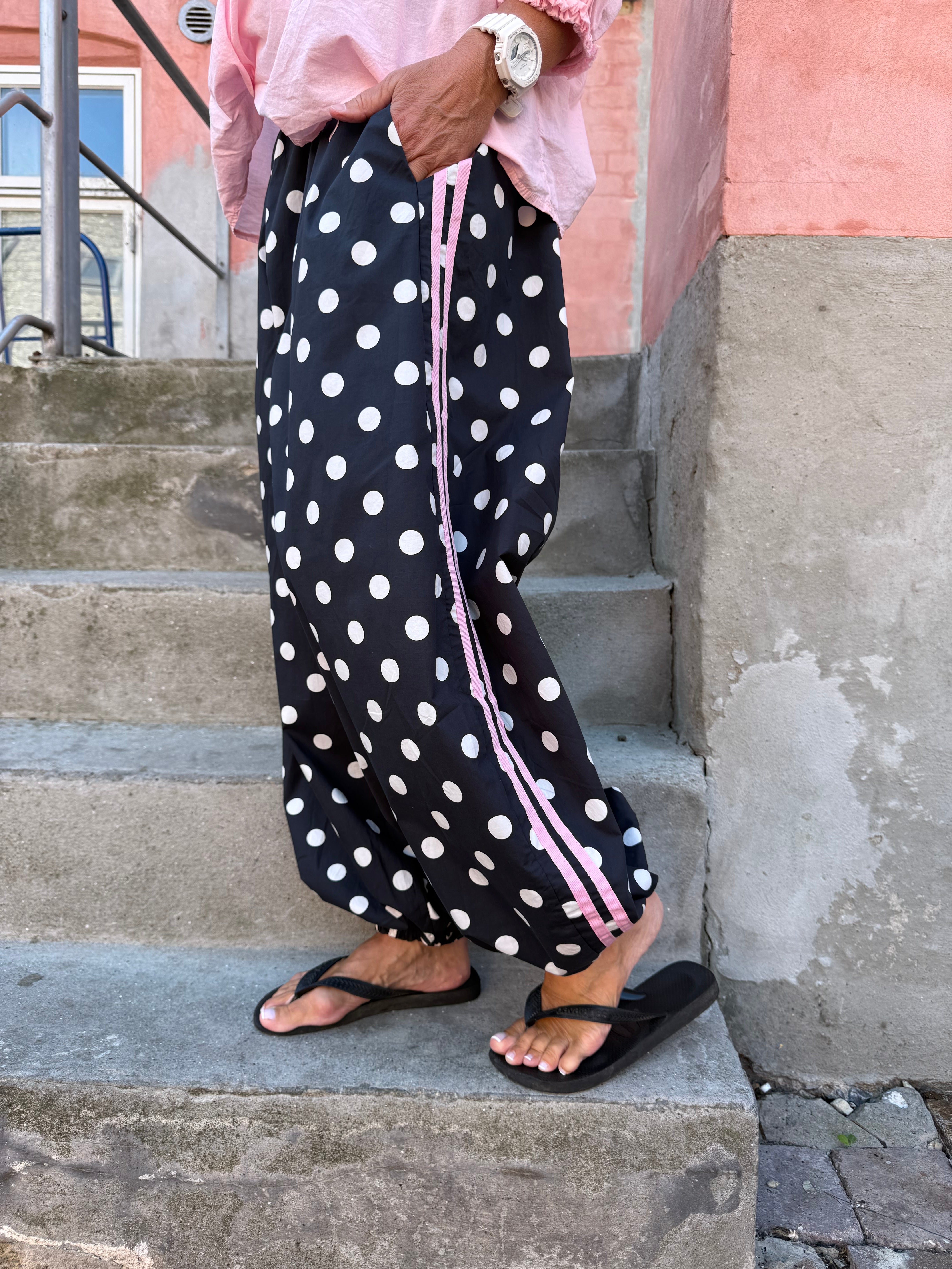 Ballon Dot Pants - Black/White