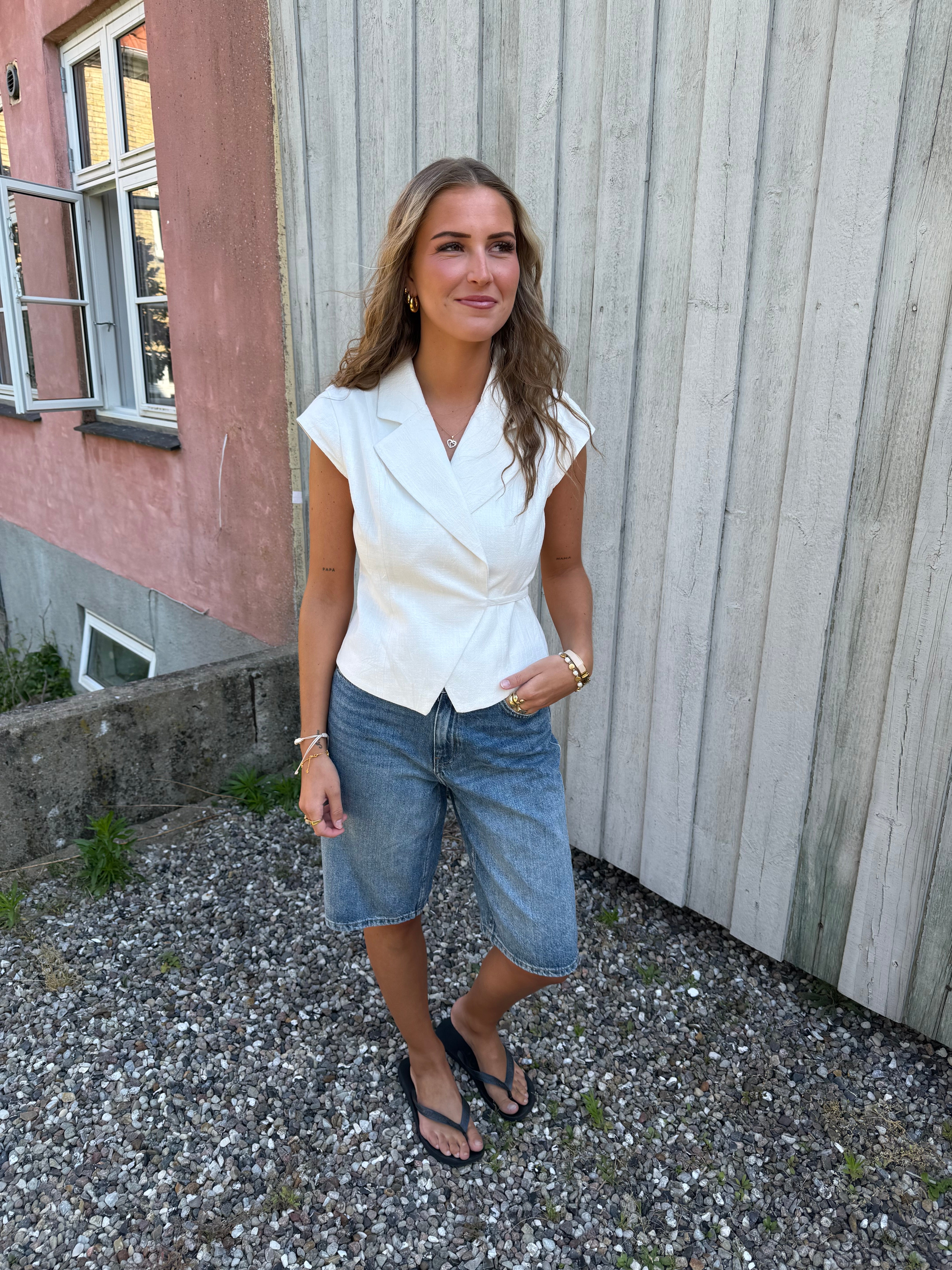 Salima Ramie Waistcoat - Off White