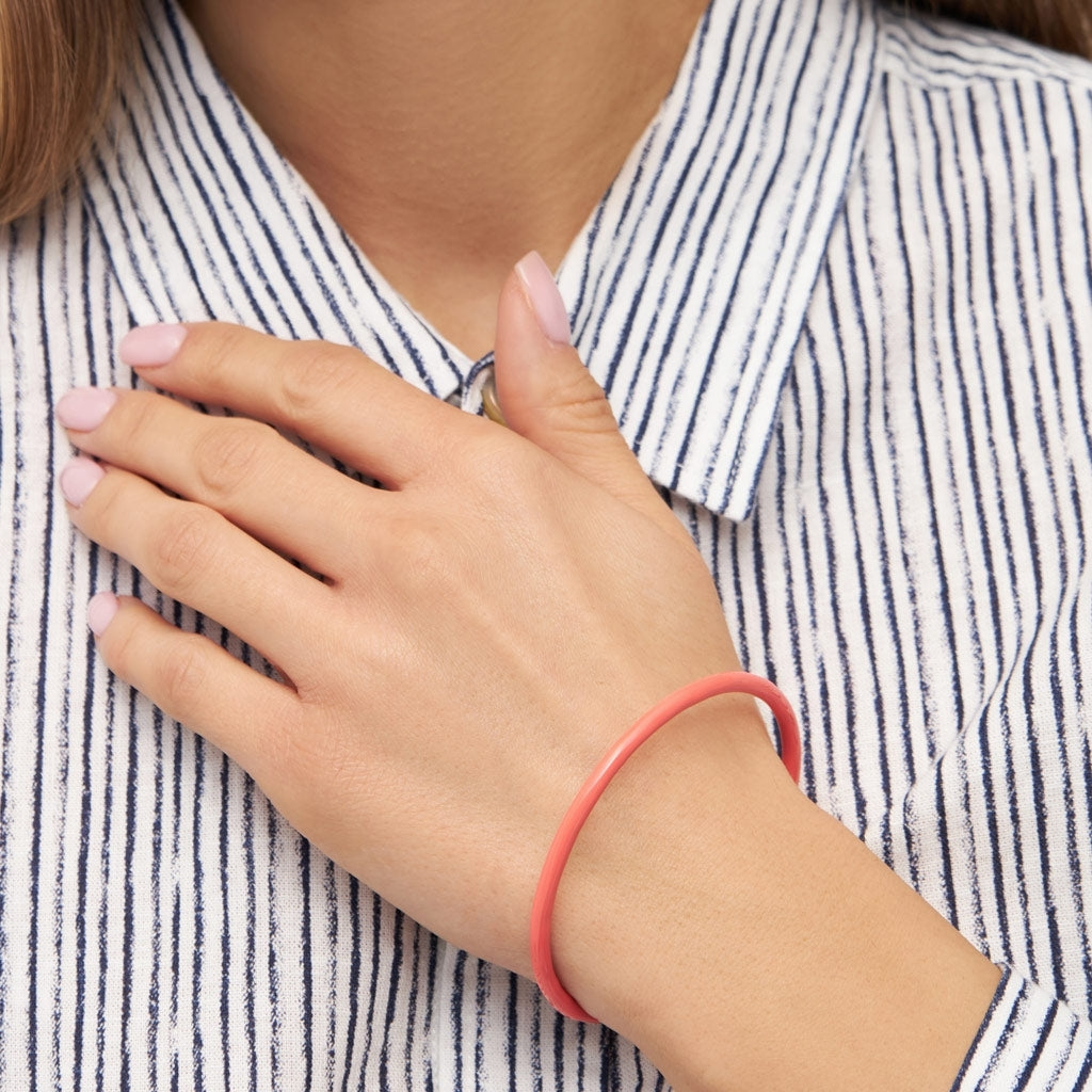 Colour bangle bracelet orange/coral