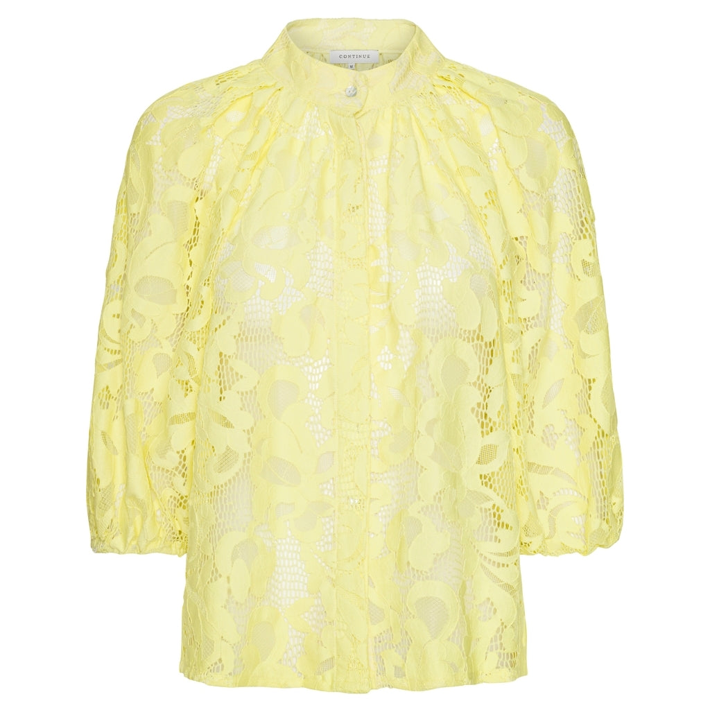 Sia big lace blouse yellow