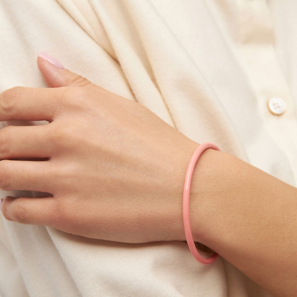 Colour bangle bracelet burnt coral