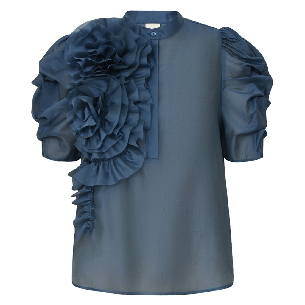 Annsofi Blouse - Dusty Blue