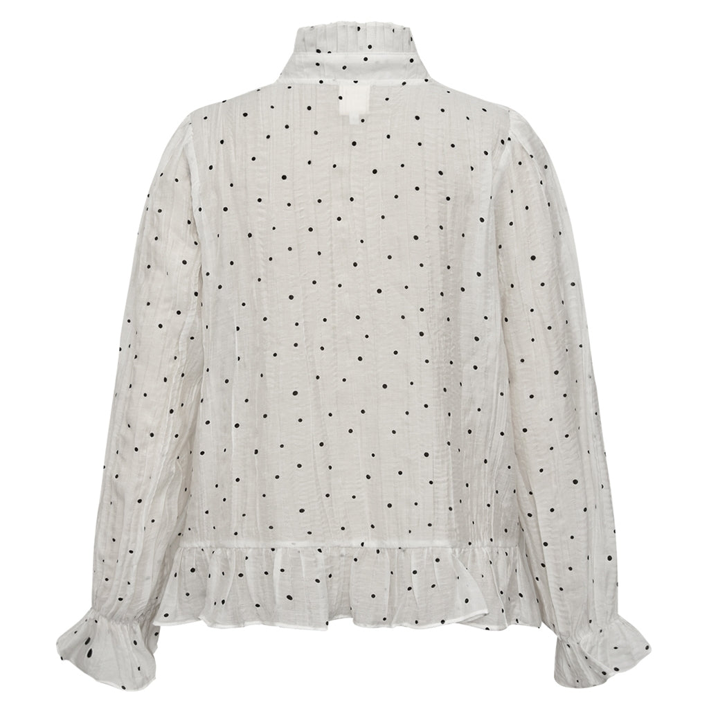 NazliGO Lullo Blouse - Off-white Black Dots