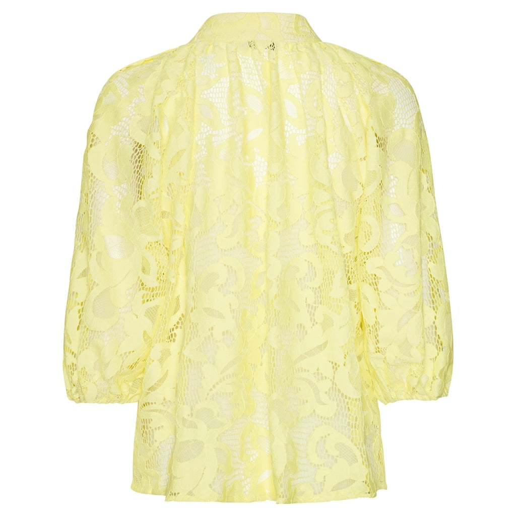 Sia big lace blouse yellow