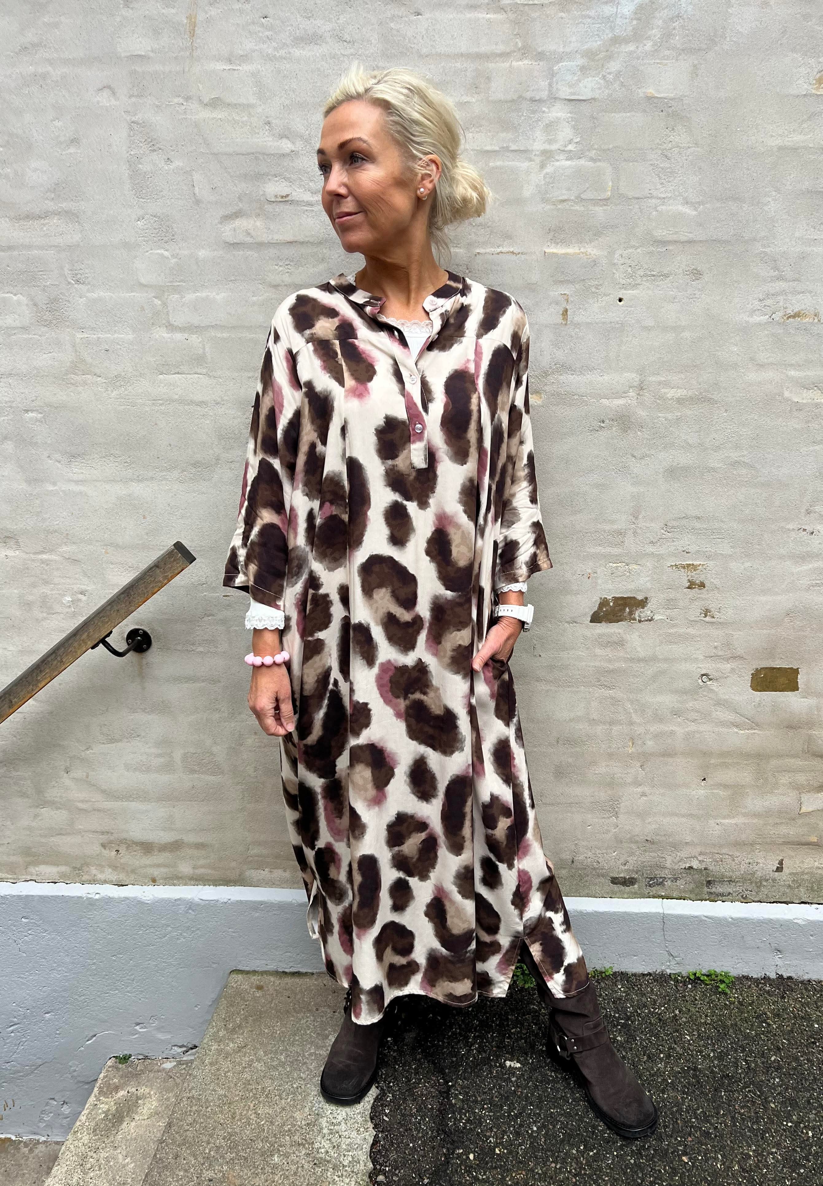 KENNA shirt dress - Brown Rose