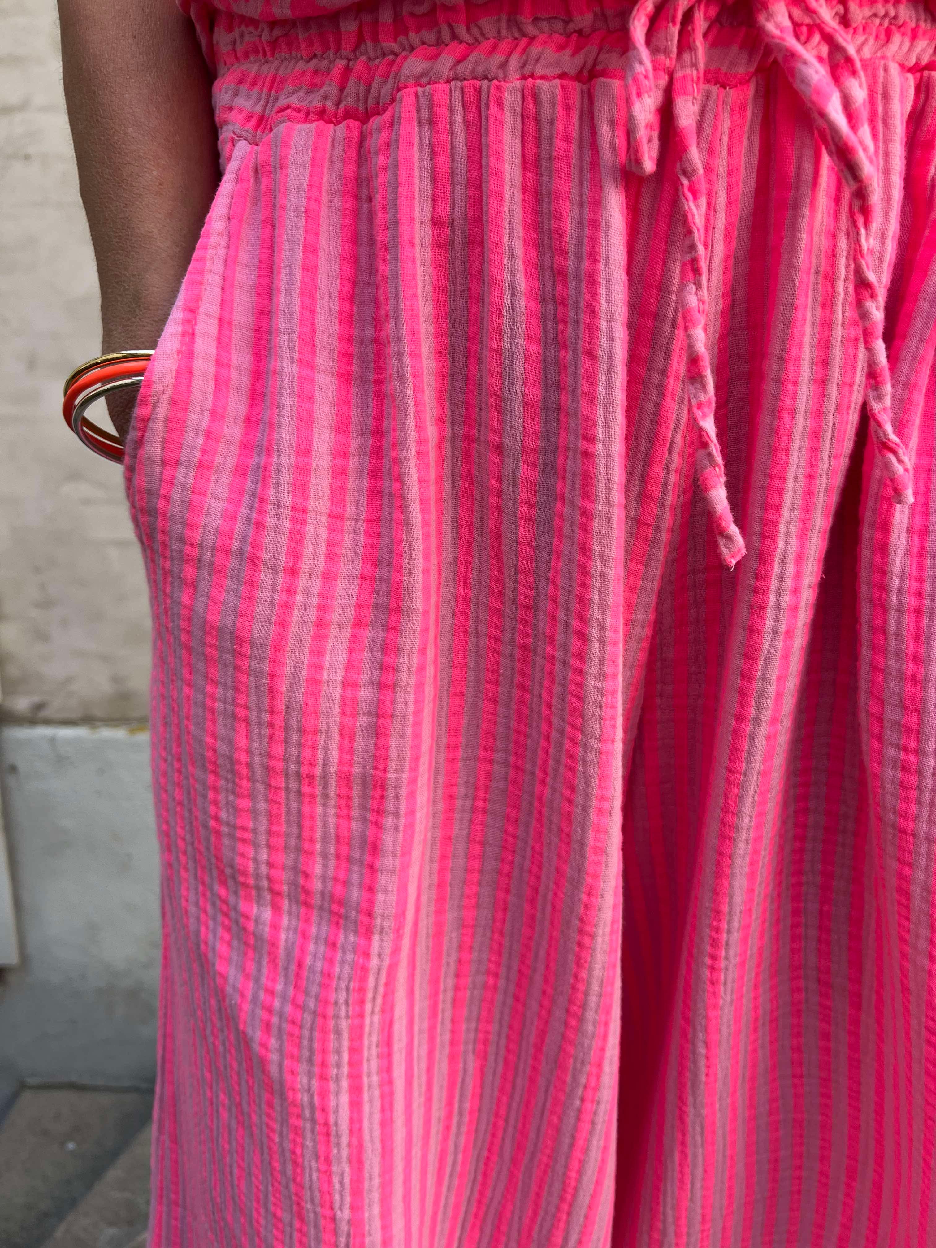 Diddy pant strib pink