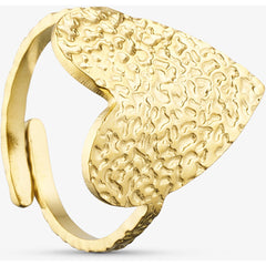 Rustic Heart Ring - 18 karat guldbelagt