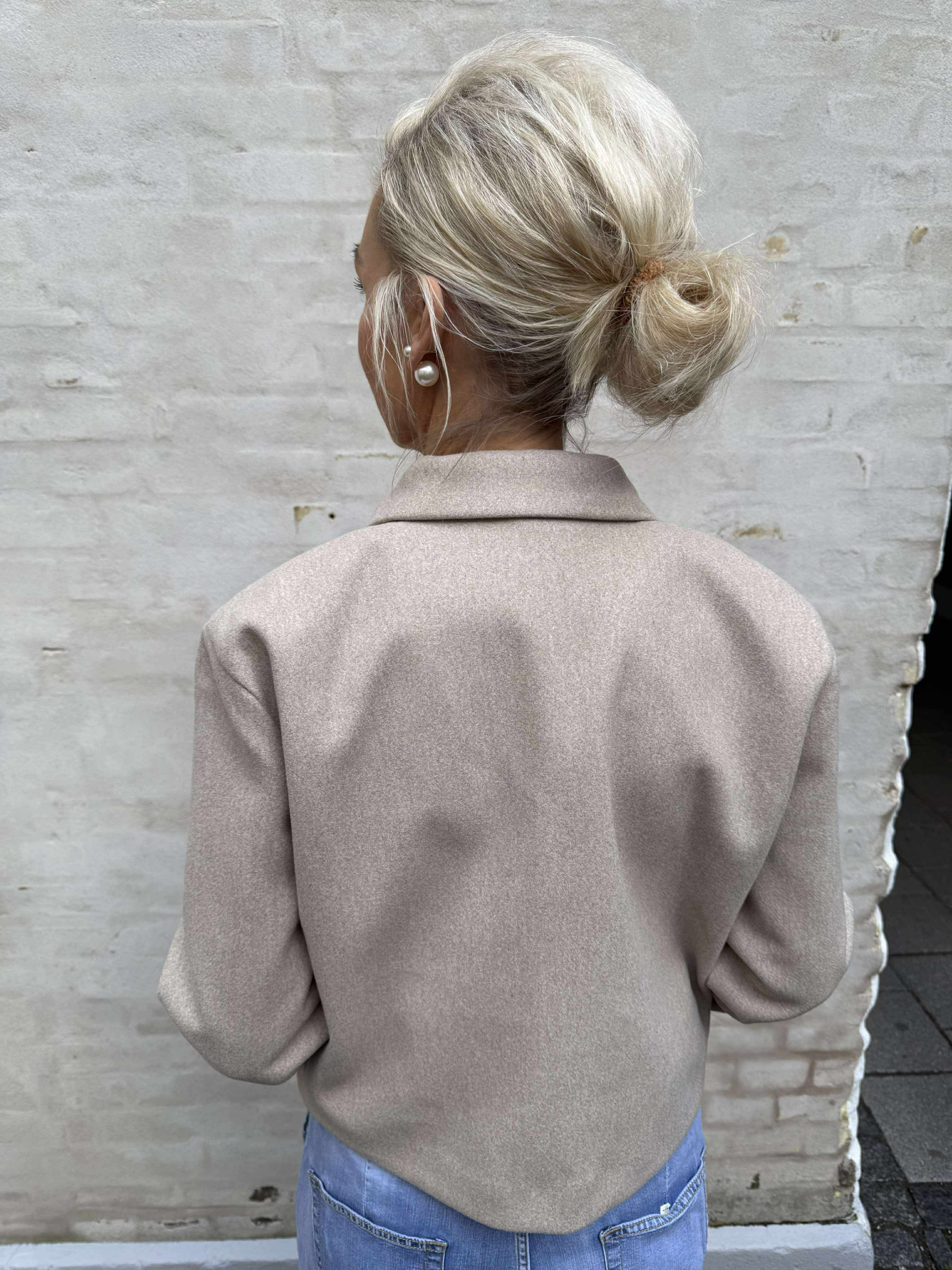 CALLIE LIFE SHORT JACKET - Incense Melangé