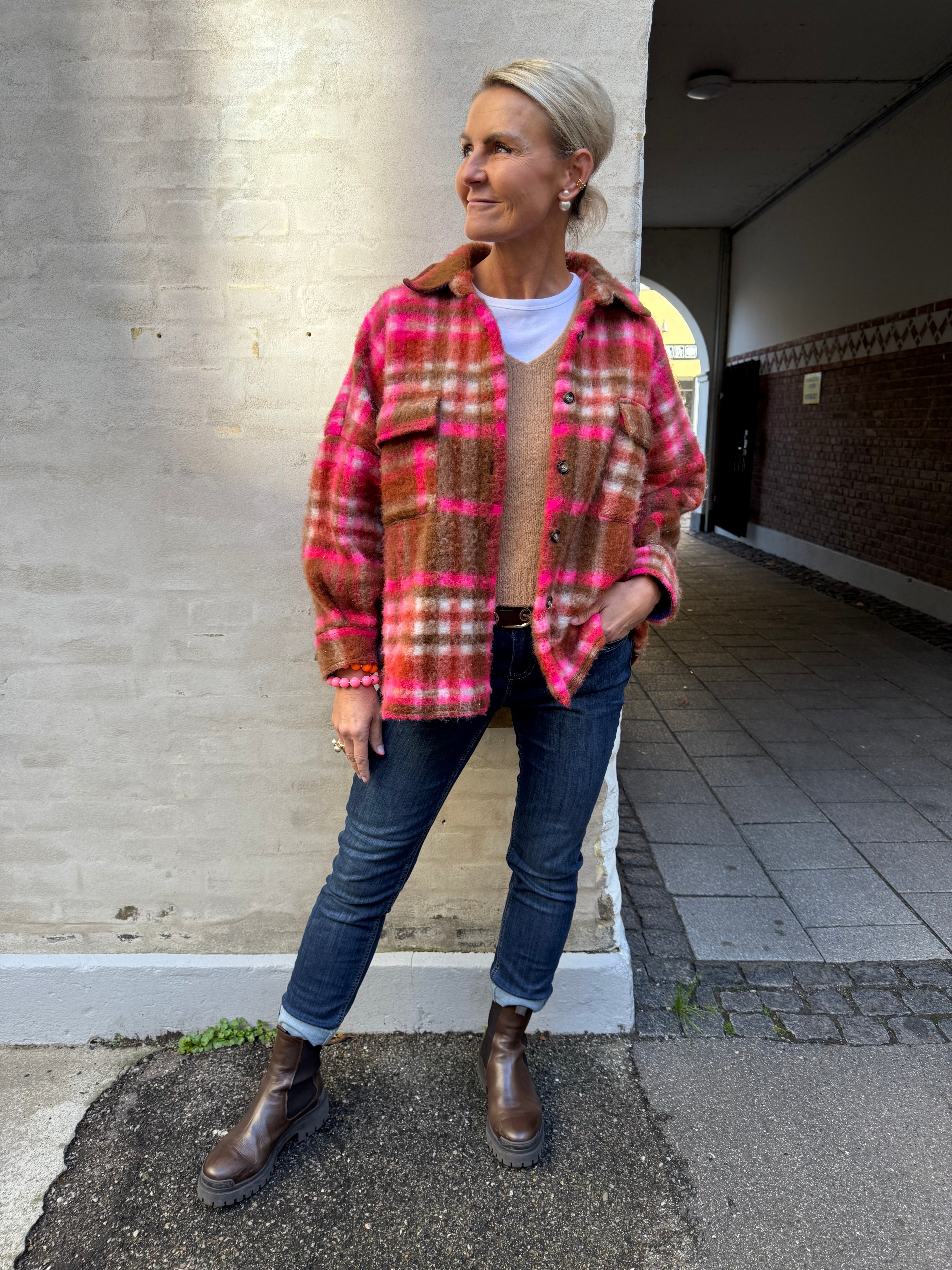 Giacca Jakke - Brown/Pink Check