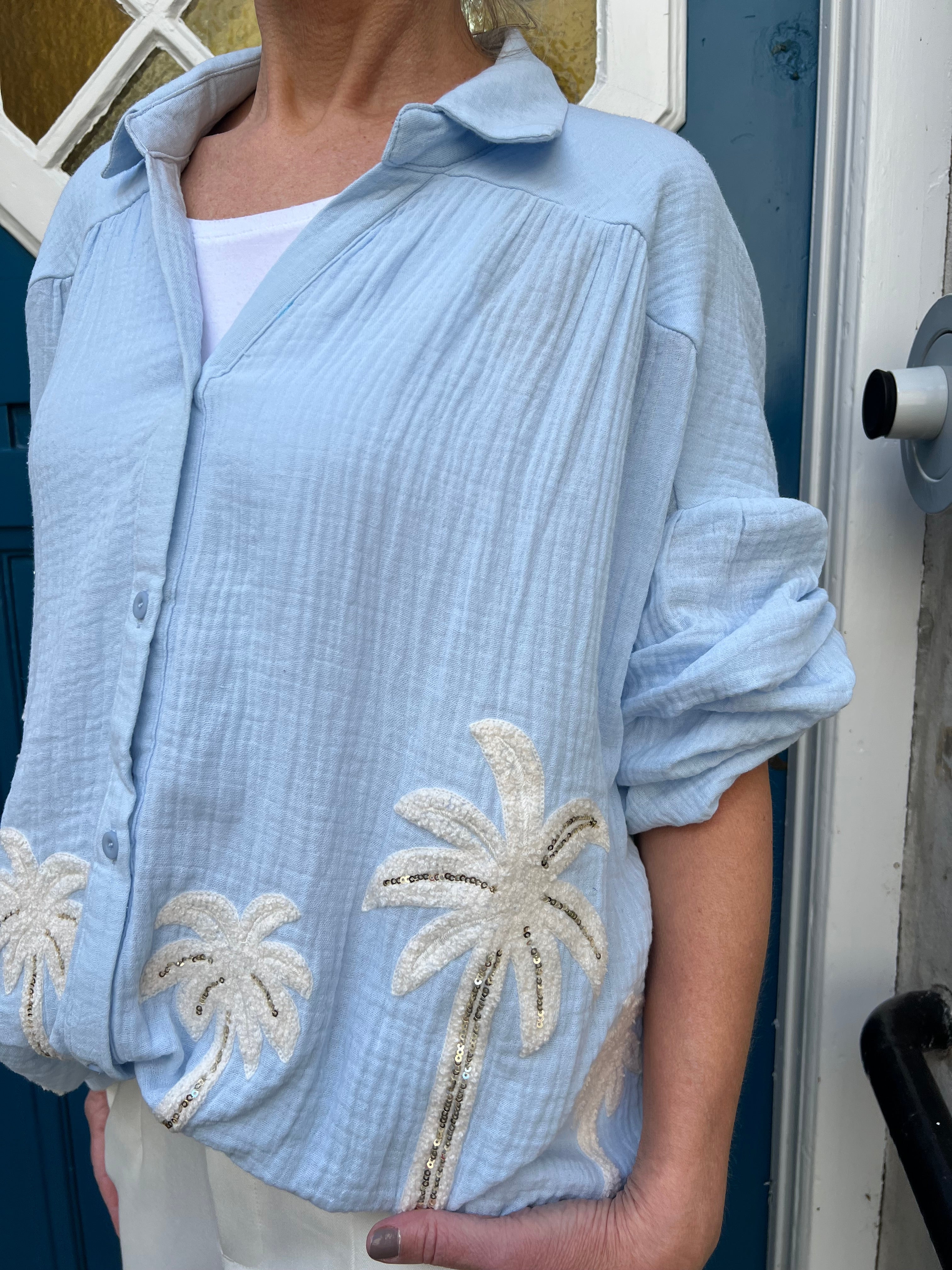 Musy palm shirt blue