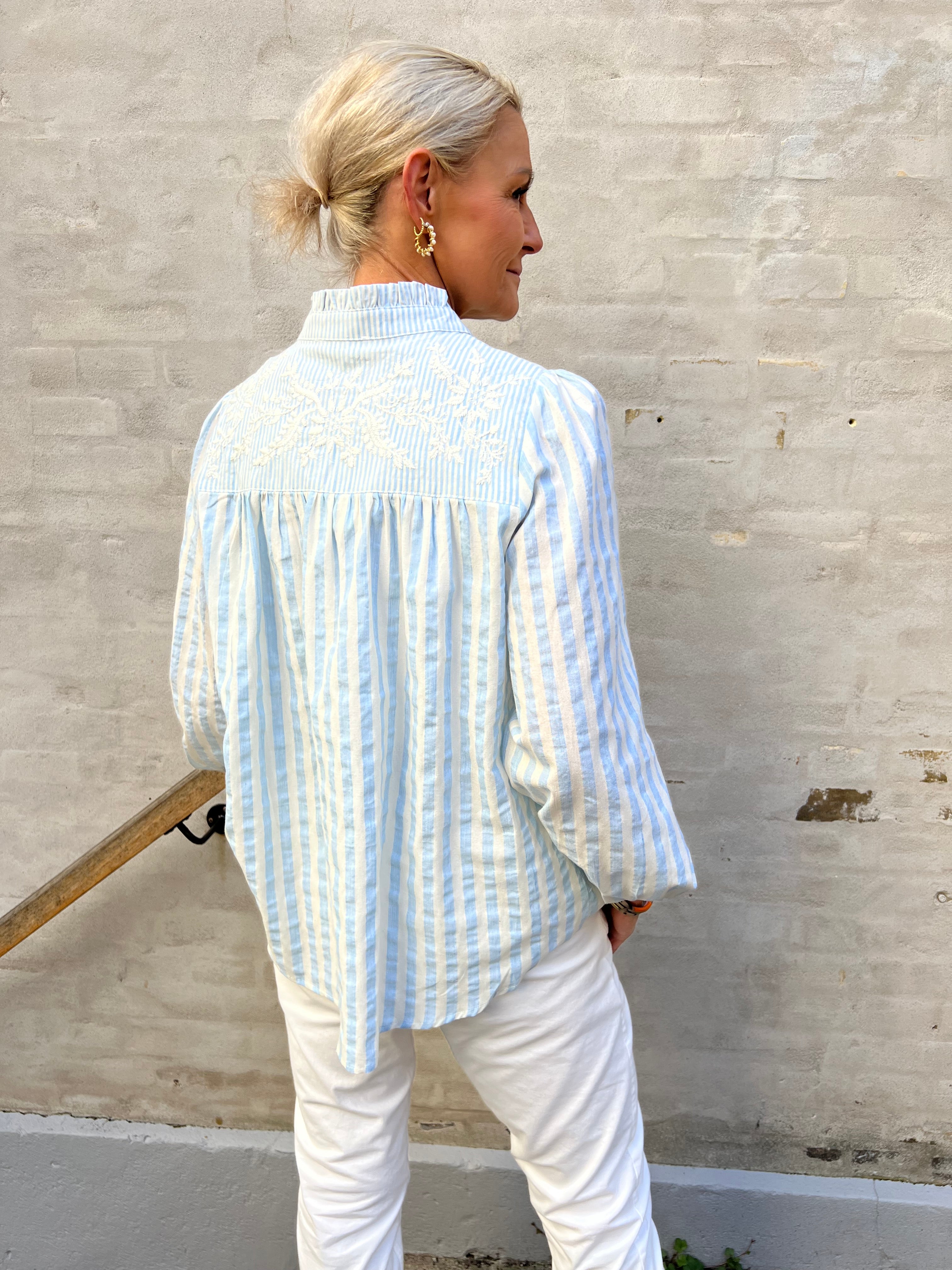 Musy shirt blue stripe