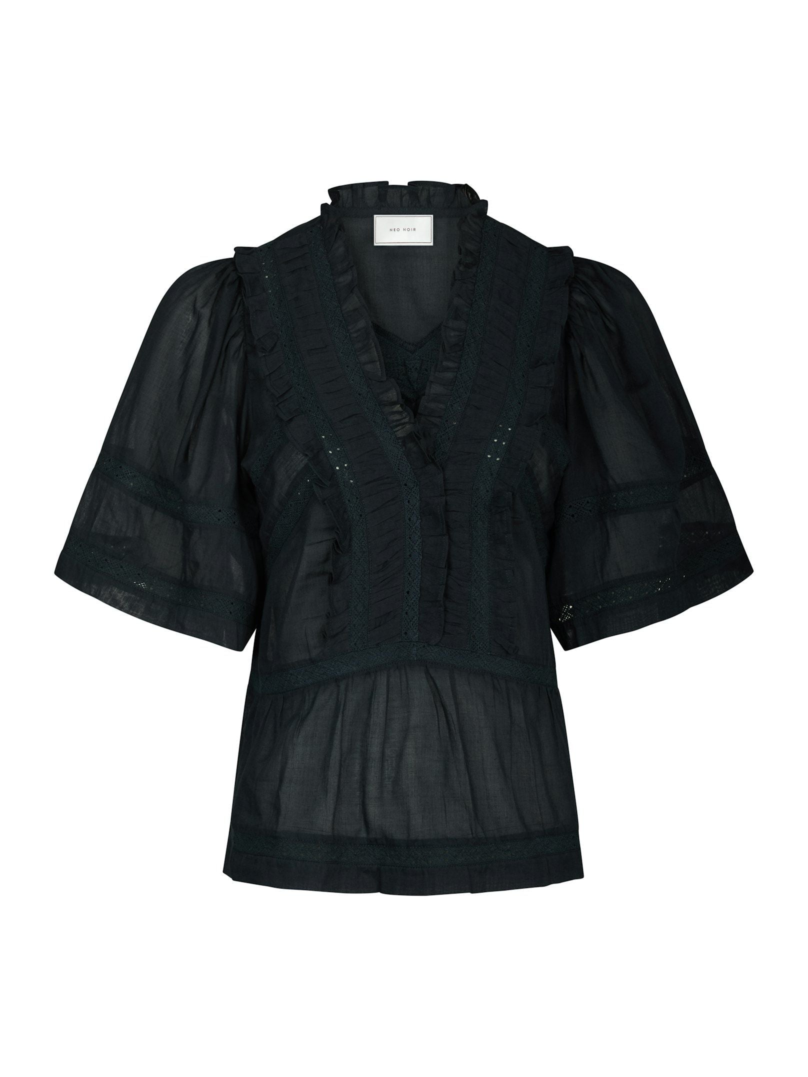 Evienne S Voile Top - Navy