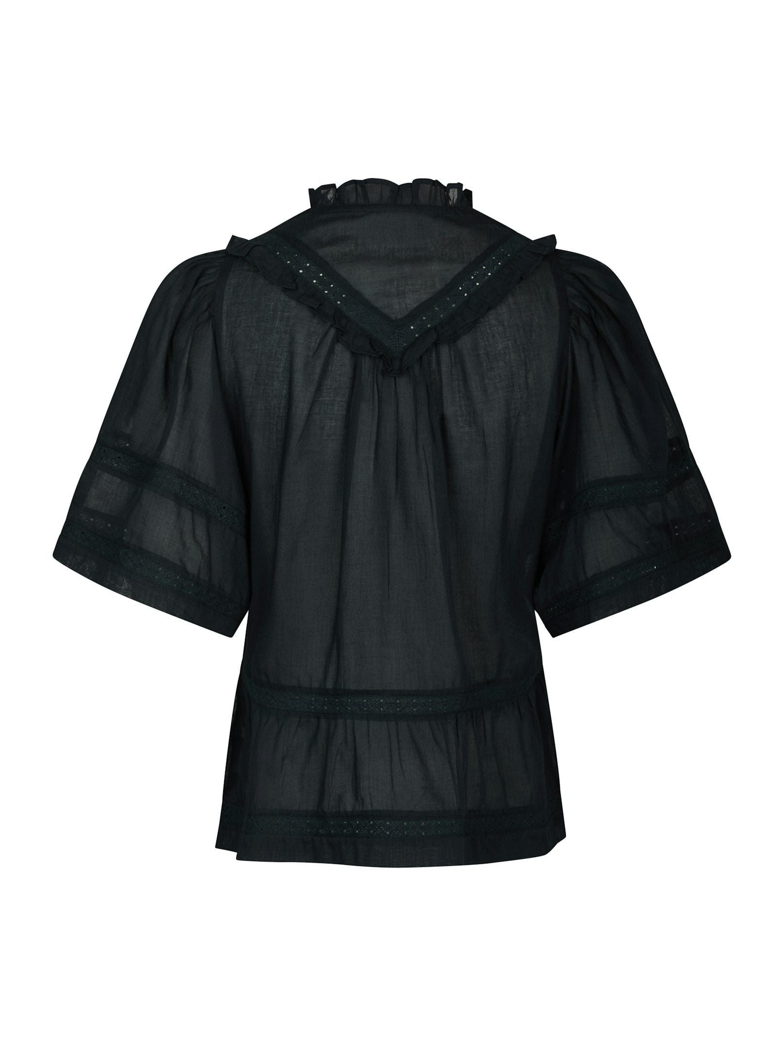 Evienne S Voile Top - Navy