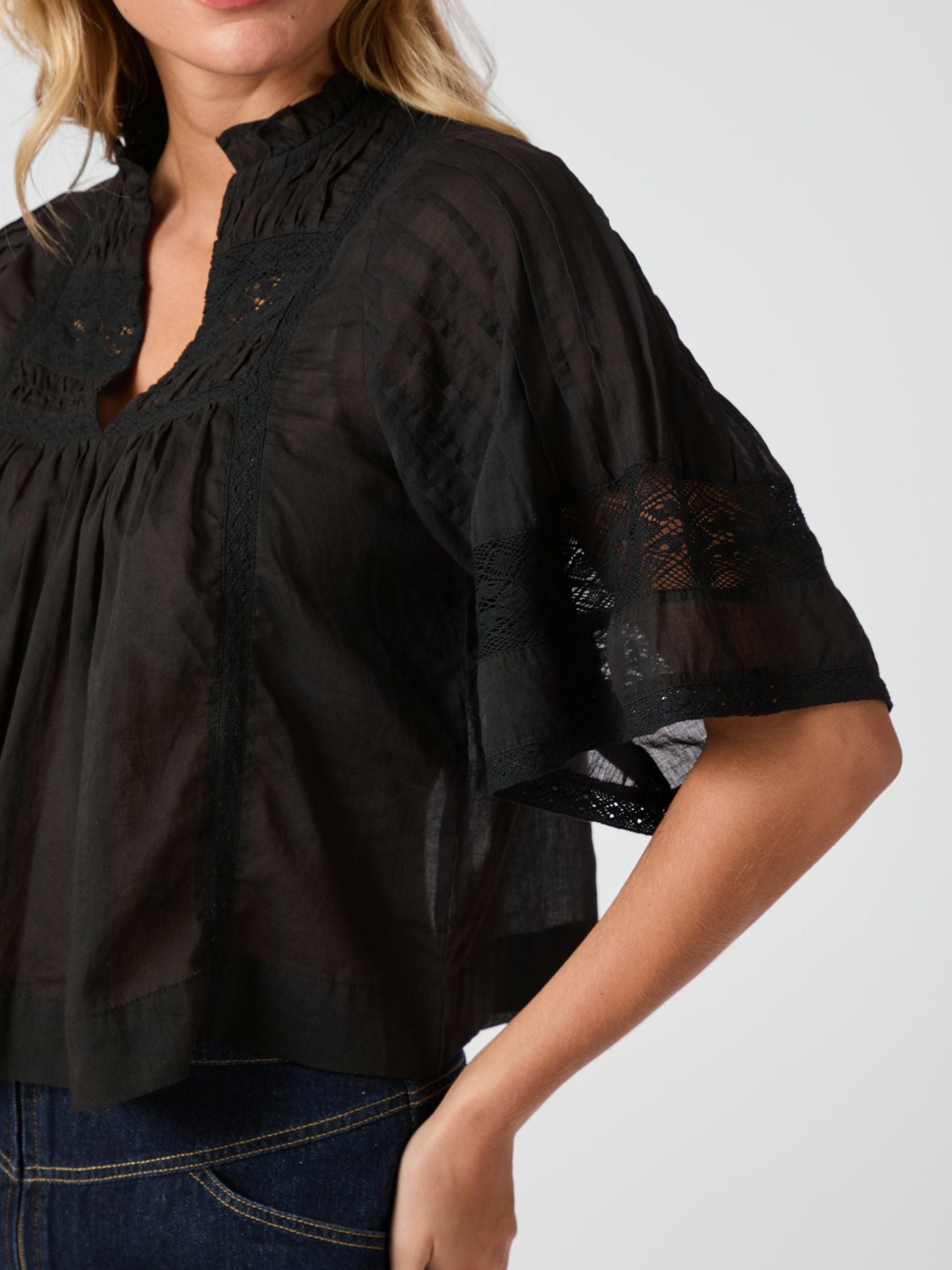 Siama voile blouse black