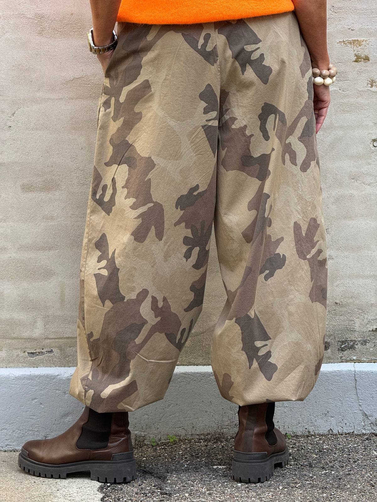 ALLY Balloon Pant - Brown Carmouflage