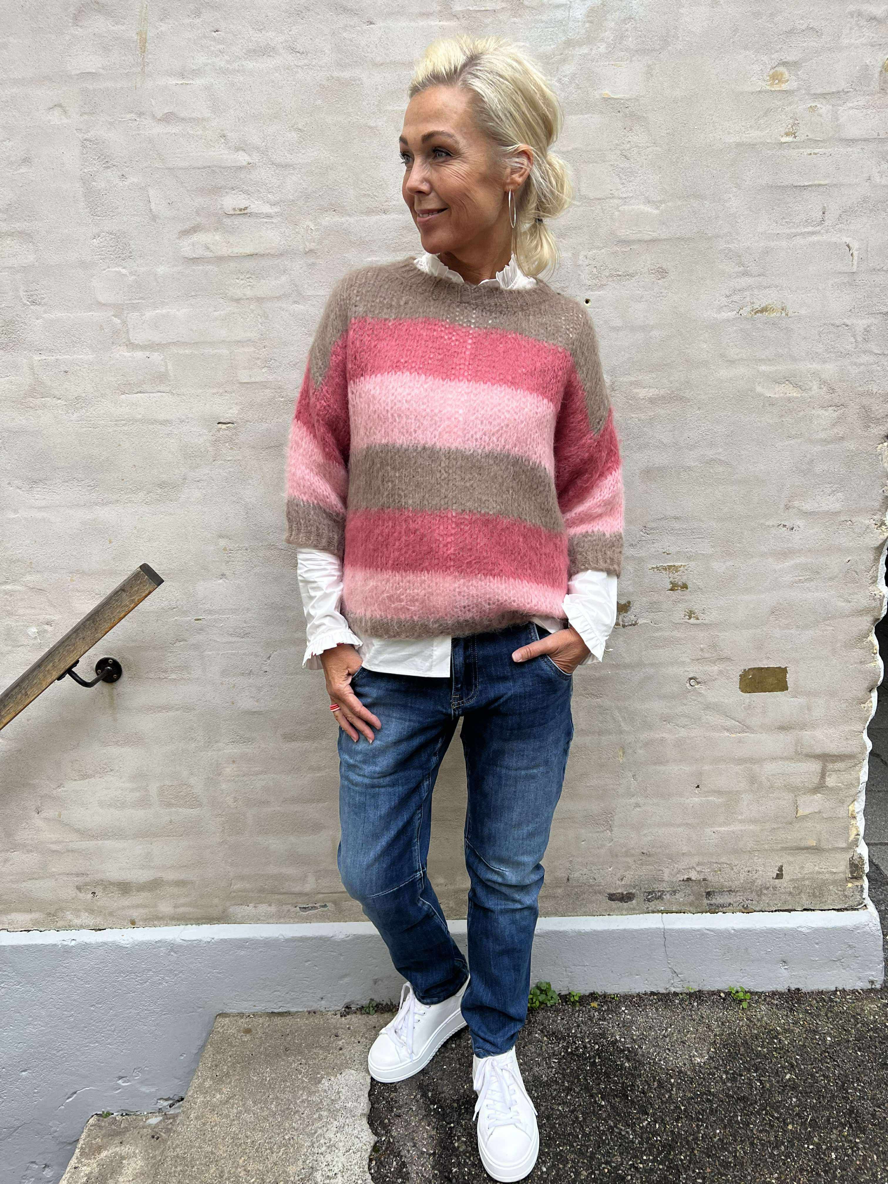 Lucia Knit - Brown/Rose