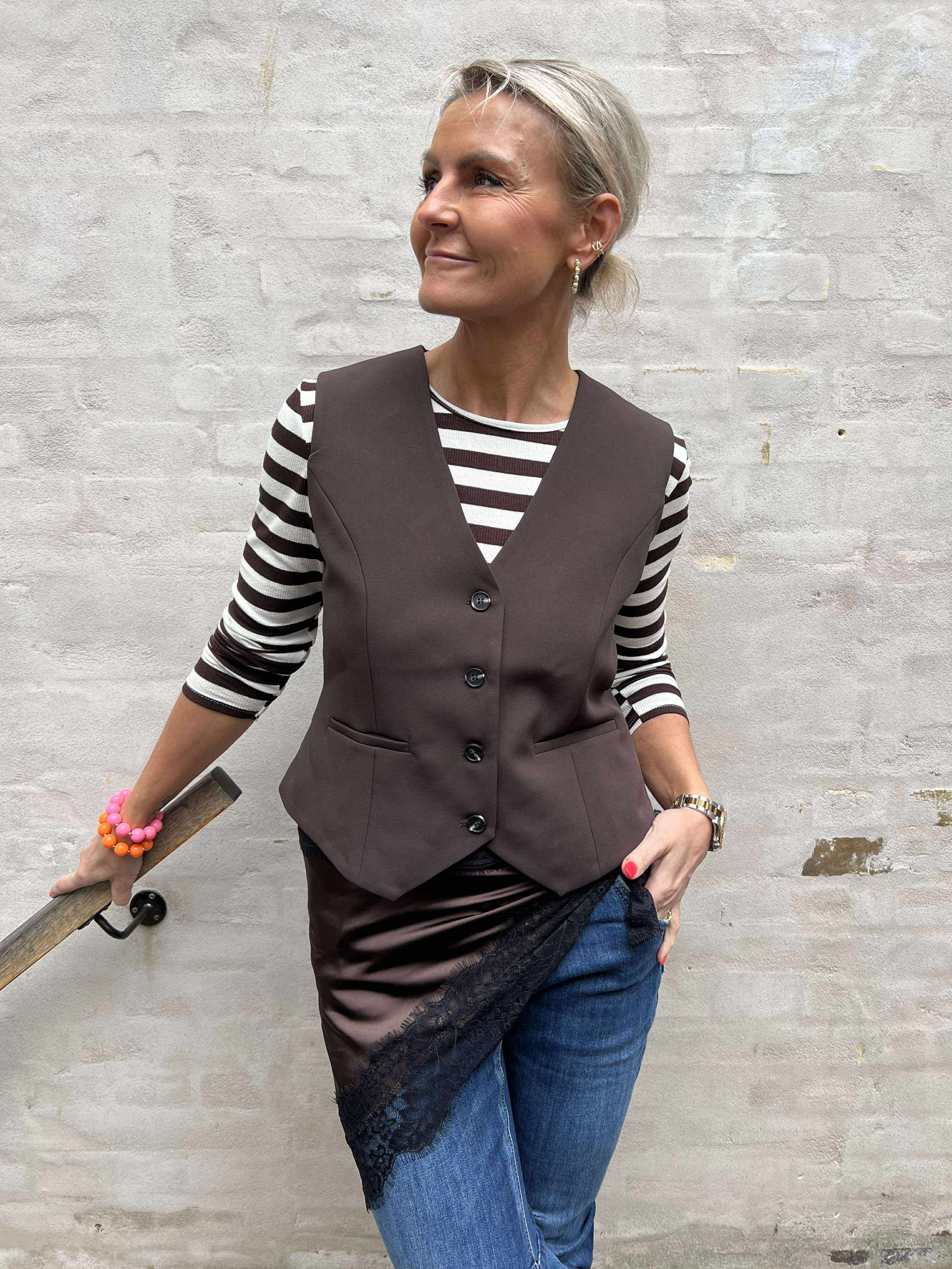 Vendetta Suit Waistcoat - Dark Brown