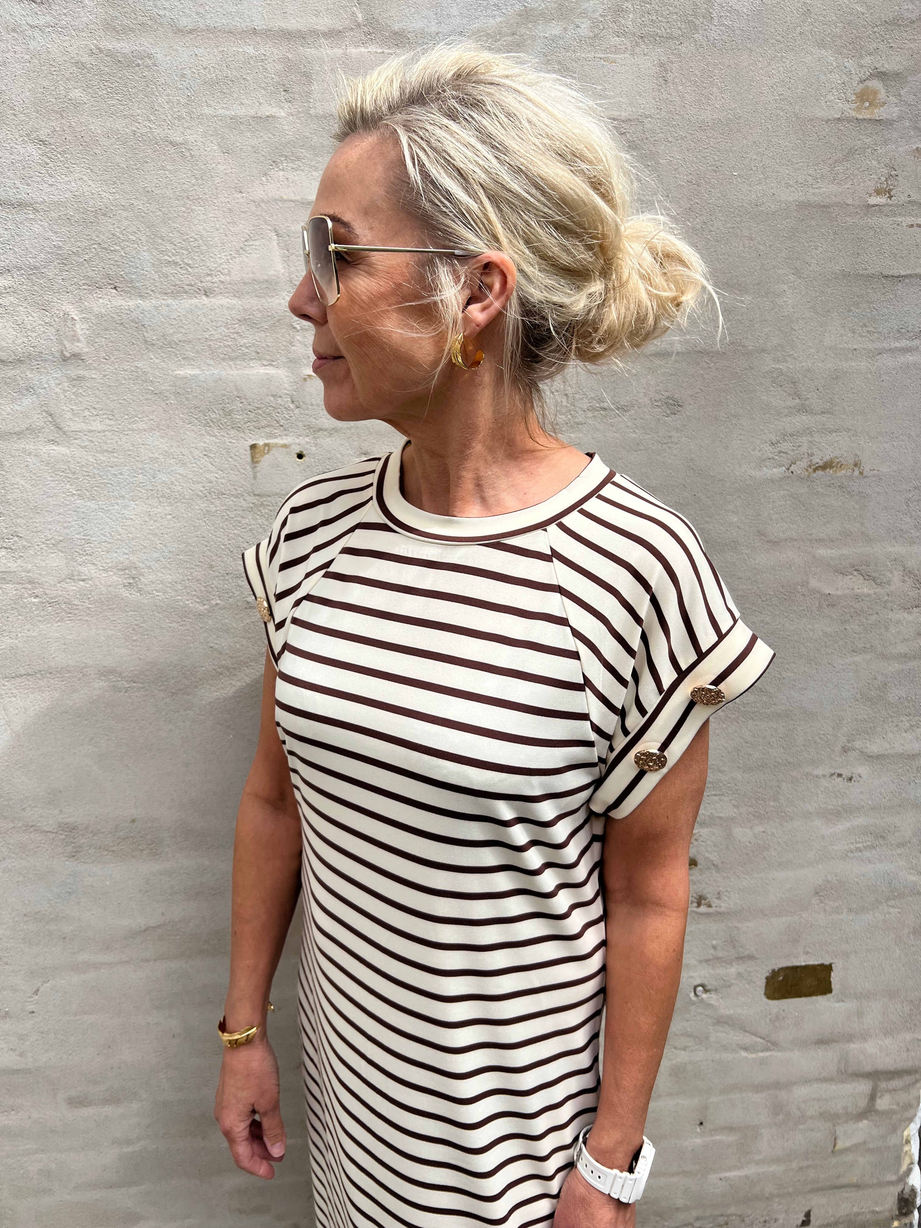 Frederikke Dress - Brown Stripe
