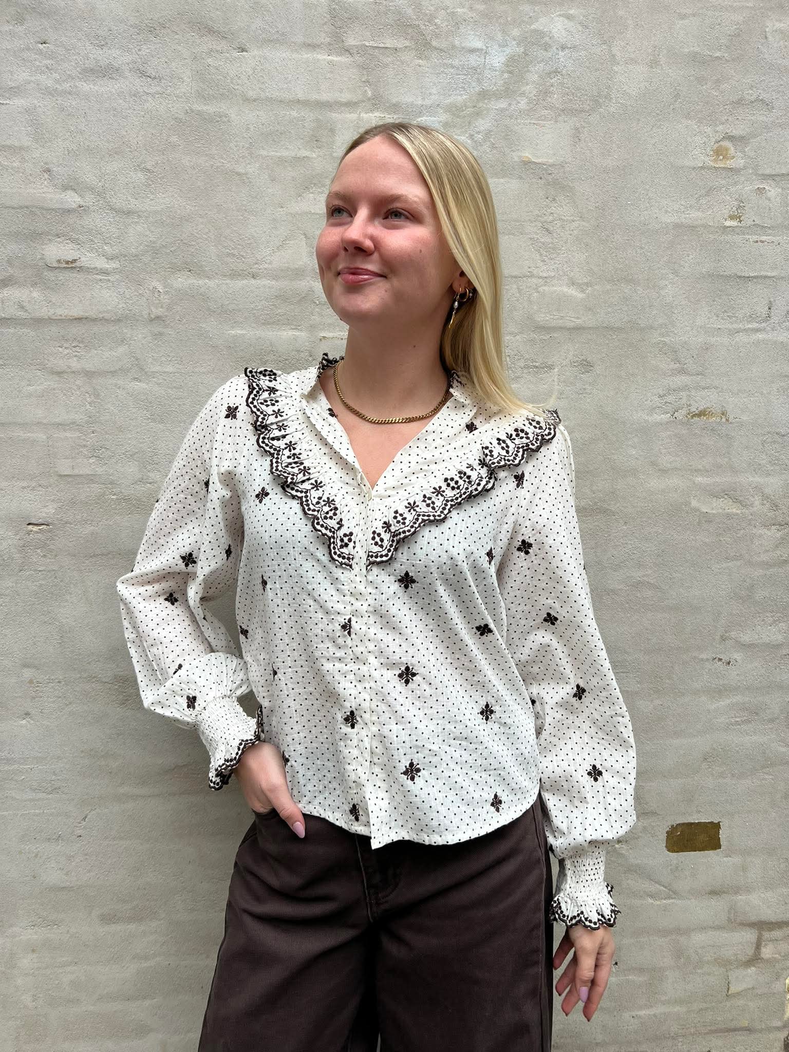 Degas Dot Blouse - Off White