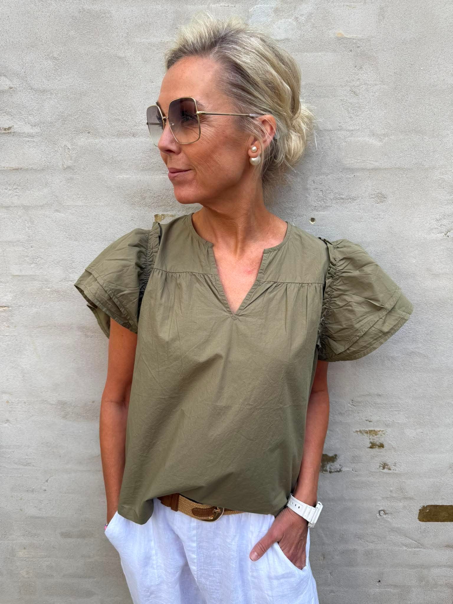 Kipa Olena Blouse - Dusky Green