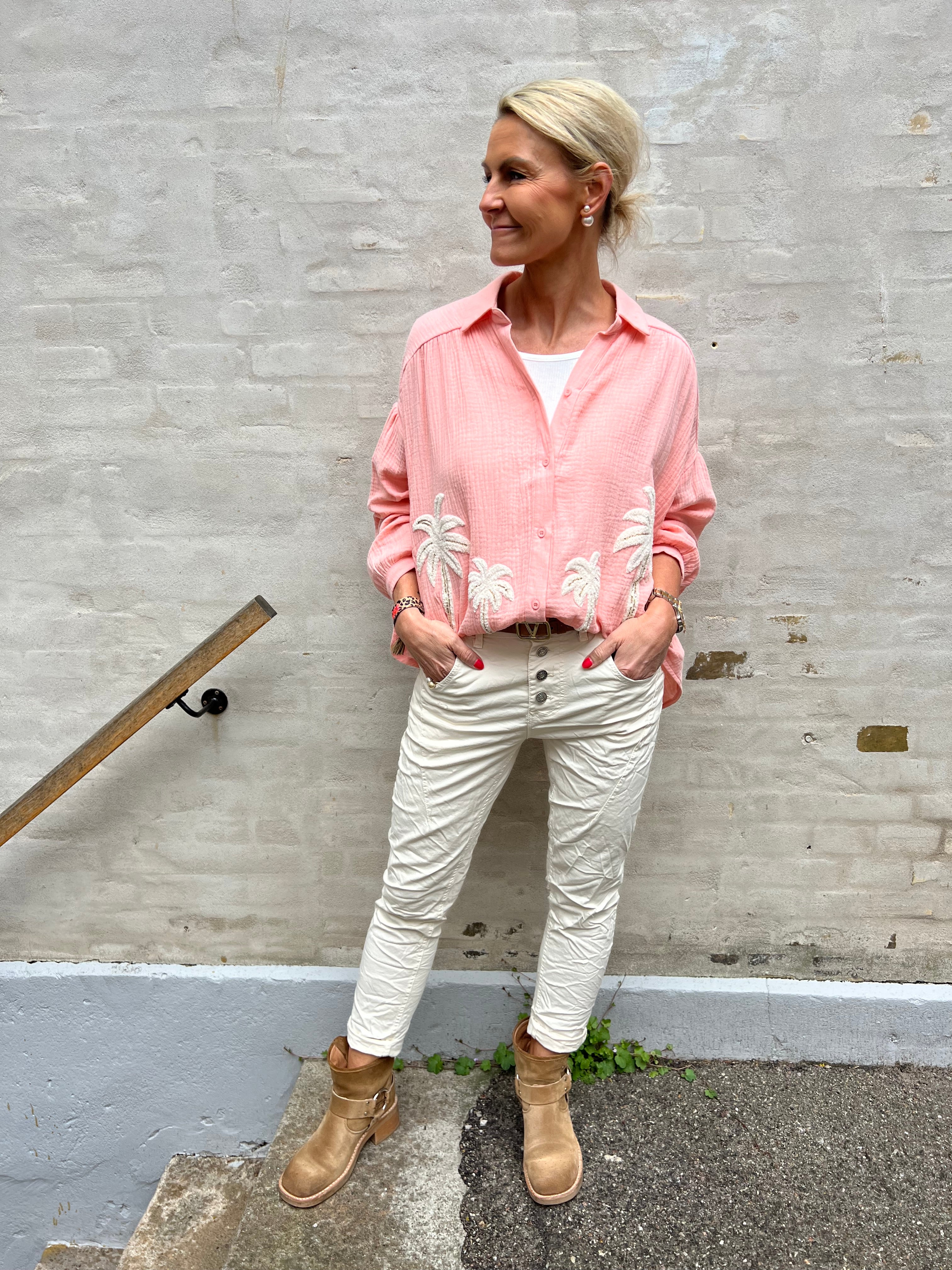 Musy palm shirt coral