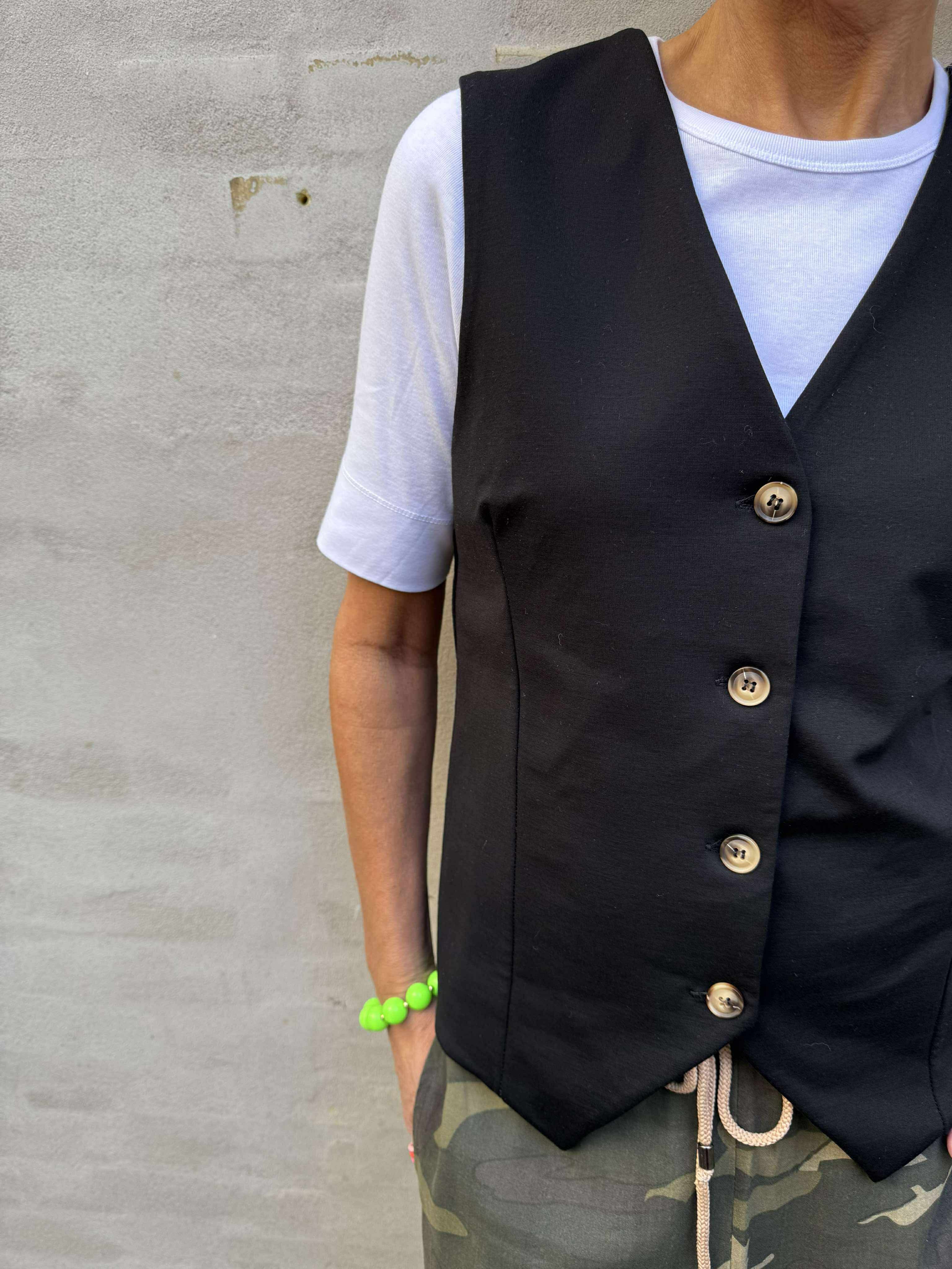 DAVI casual vest - Black