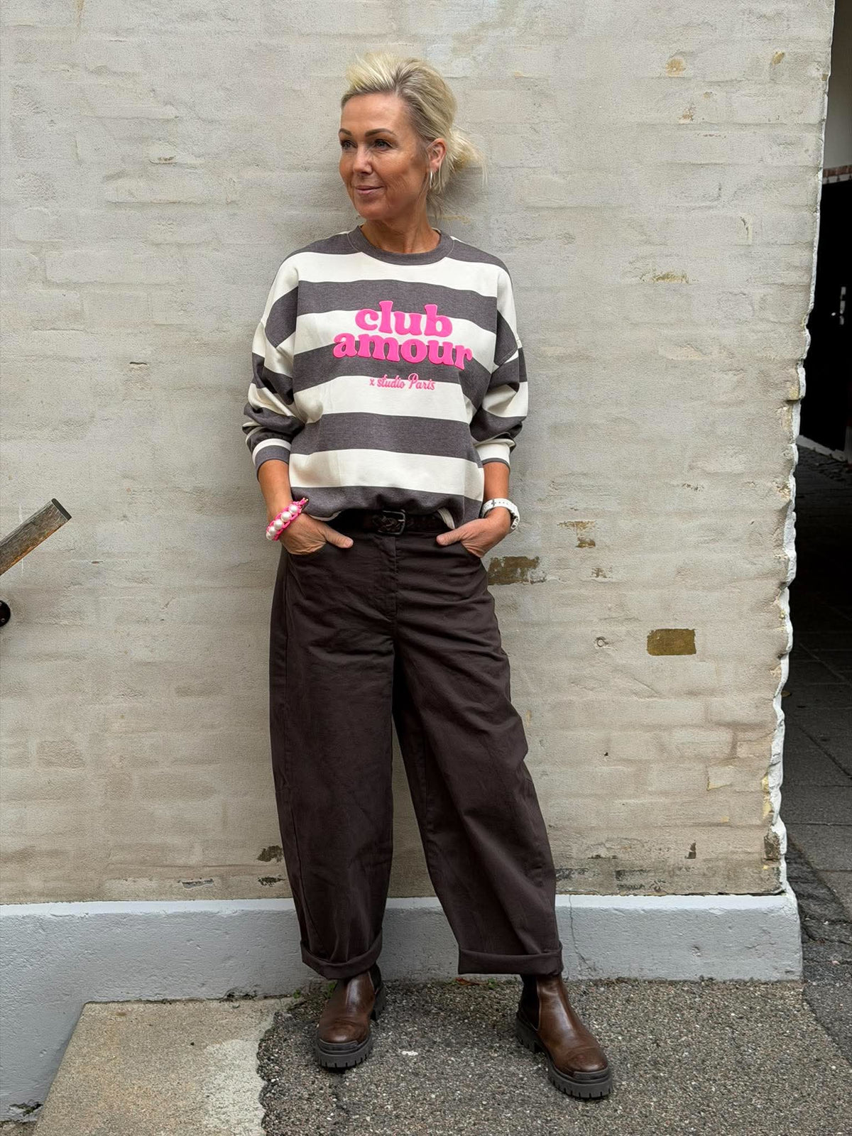 Club Sweat - Brun/Rosa/Neon