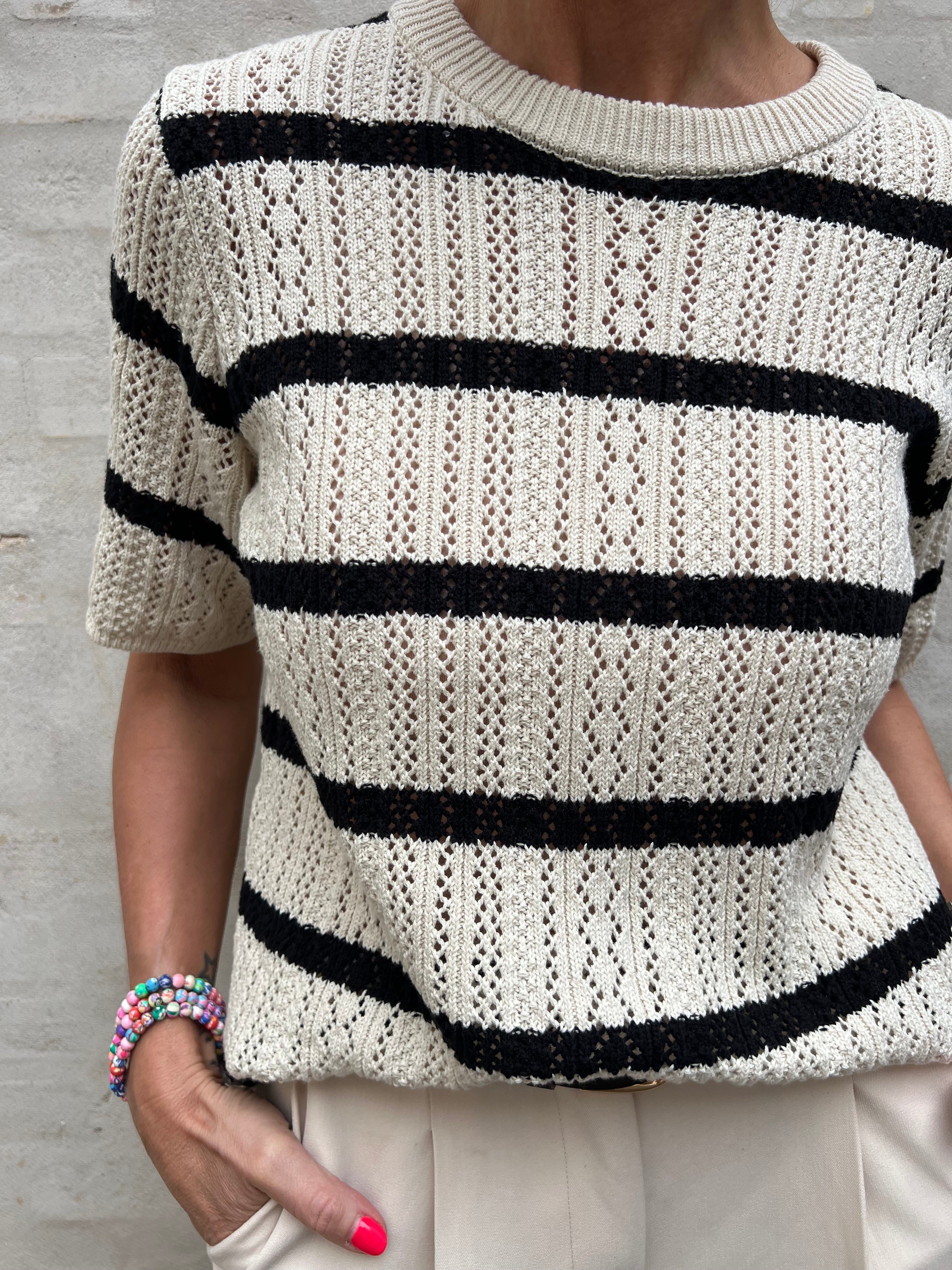 Nuka O-Neck Knit - Birch black