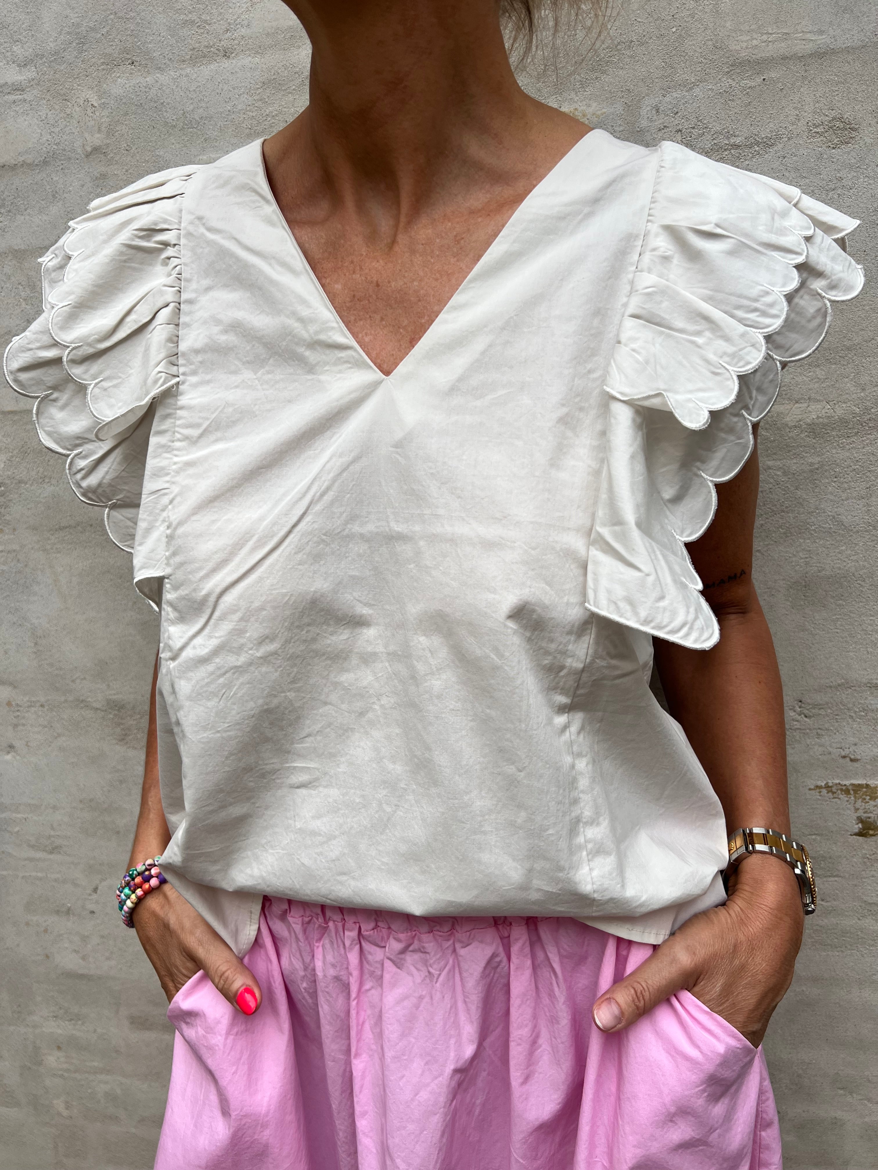 Hope Papaya nour s/s top white sand