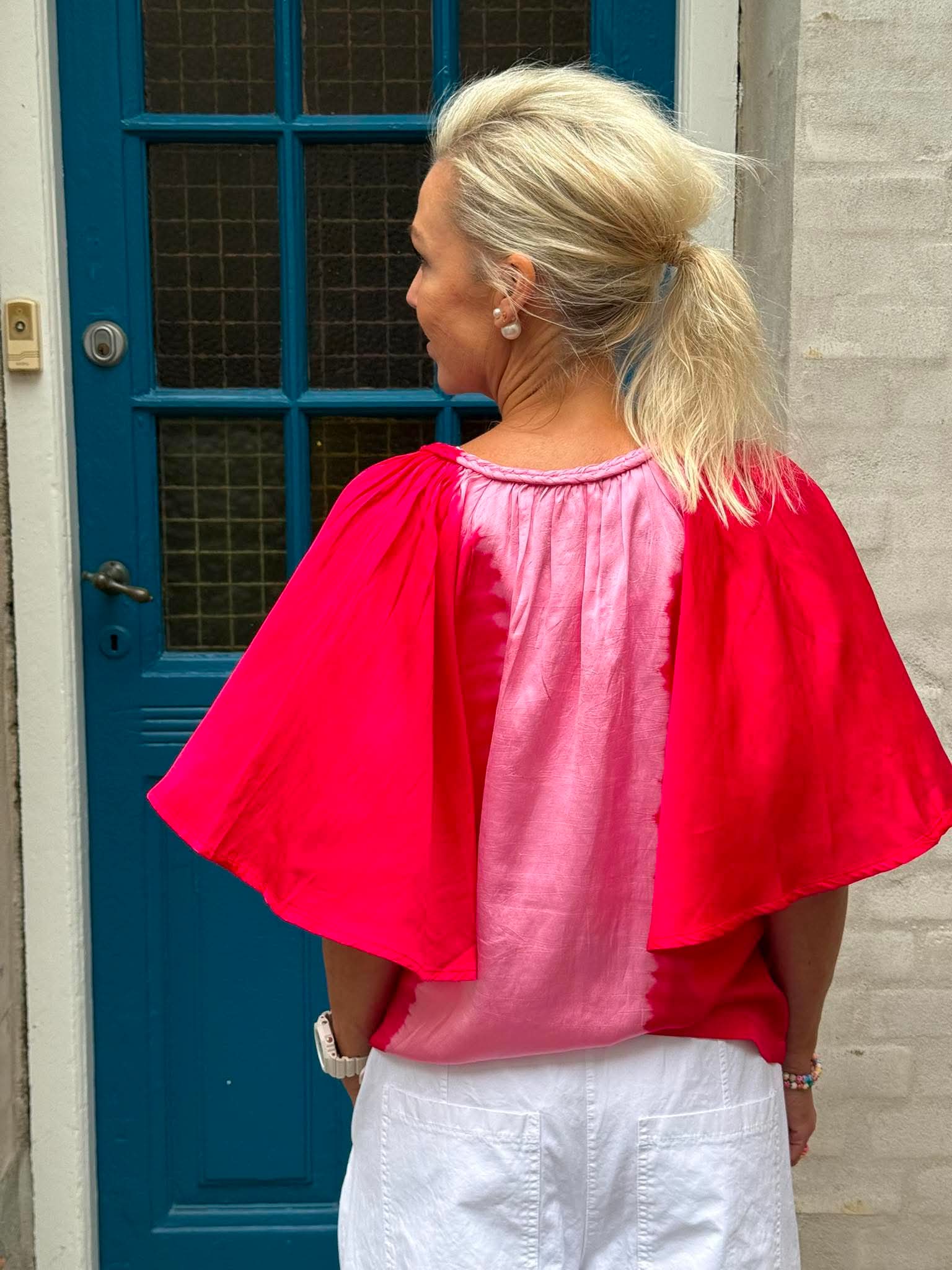KikiGO Blouse - Geranium Pink