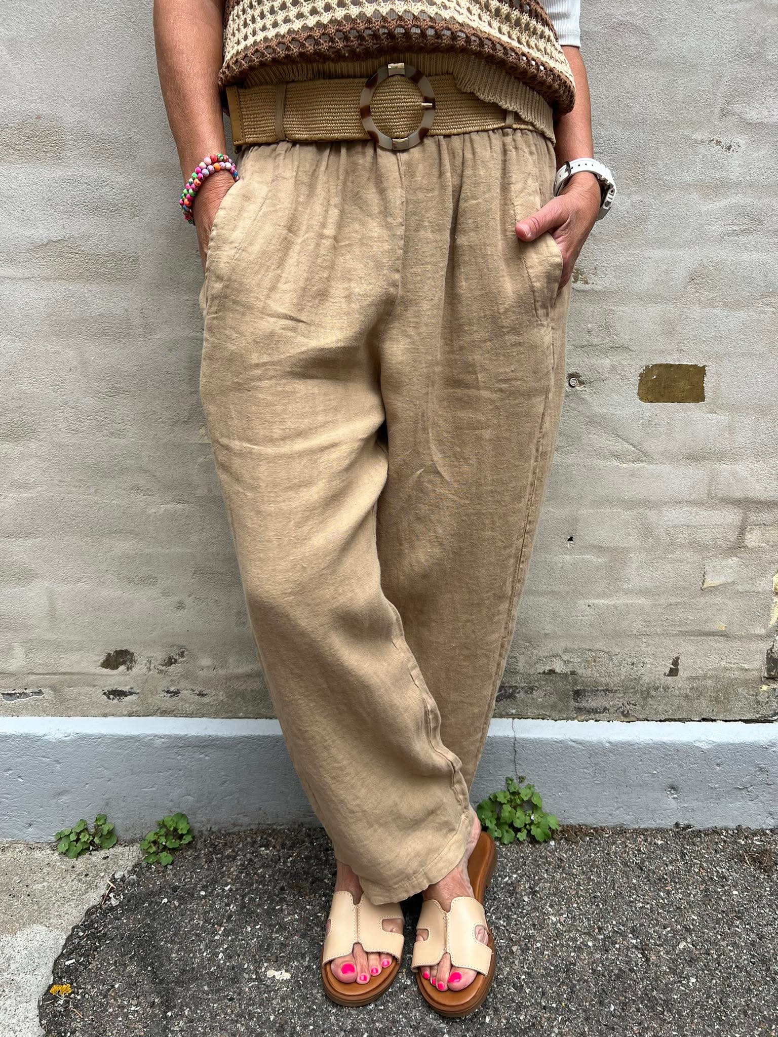 Lotus Linnen Pants - Moonstone