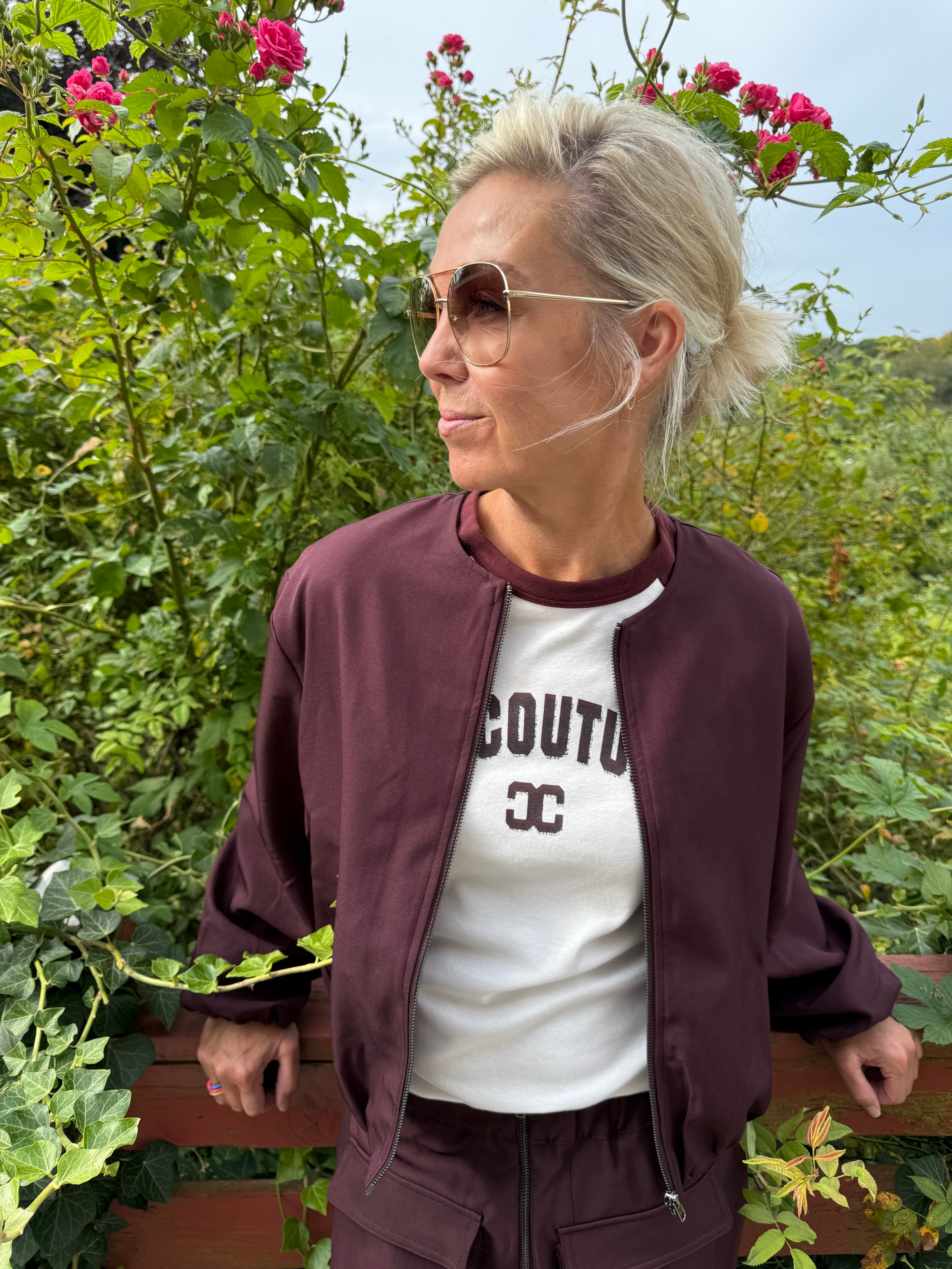 Luna Balloon Zip Jacket - Winered